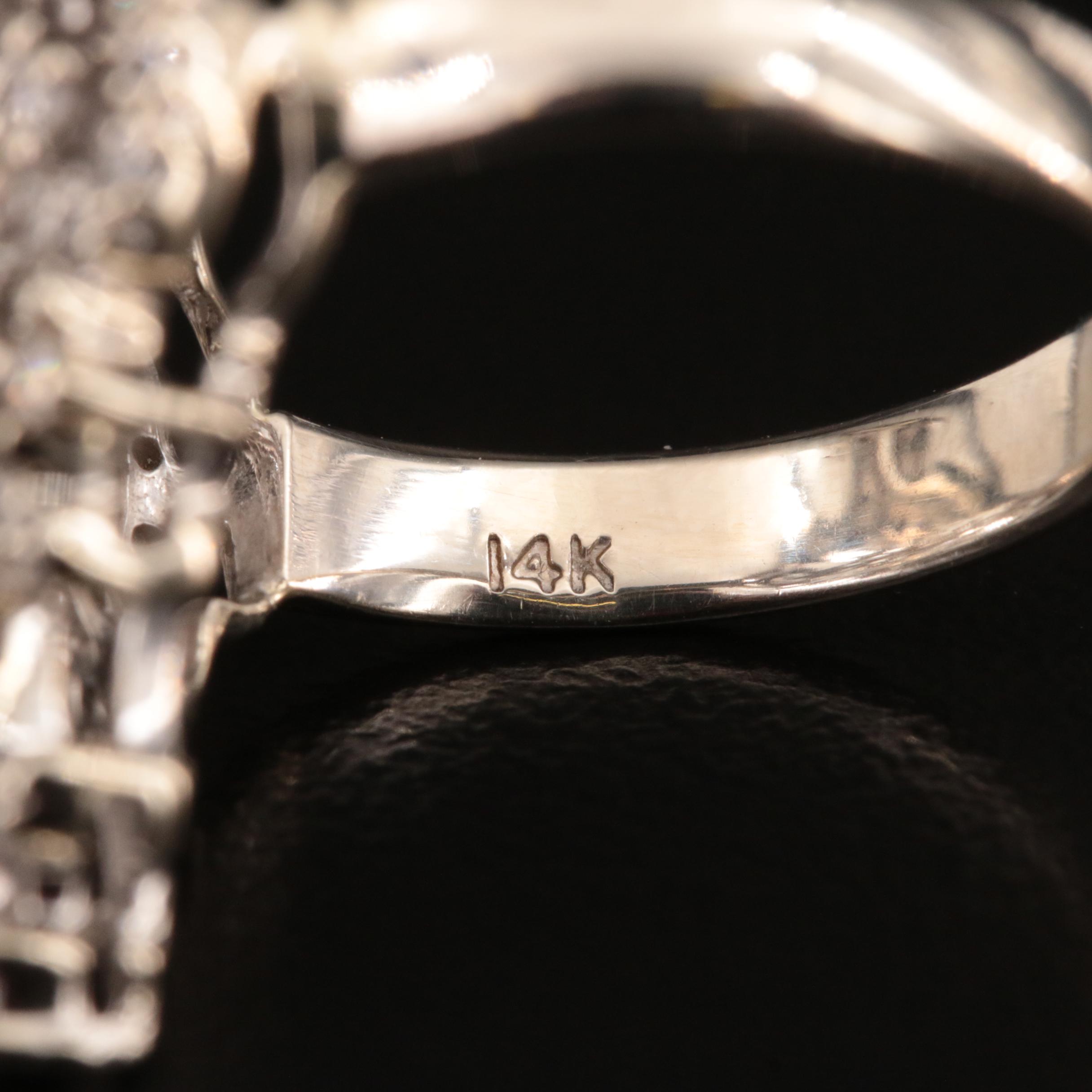 14K 0.48 CTW Diamond Ring with Tracery Design