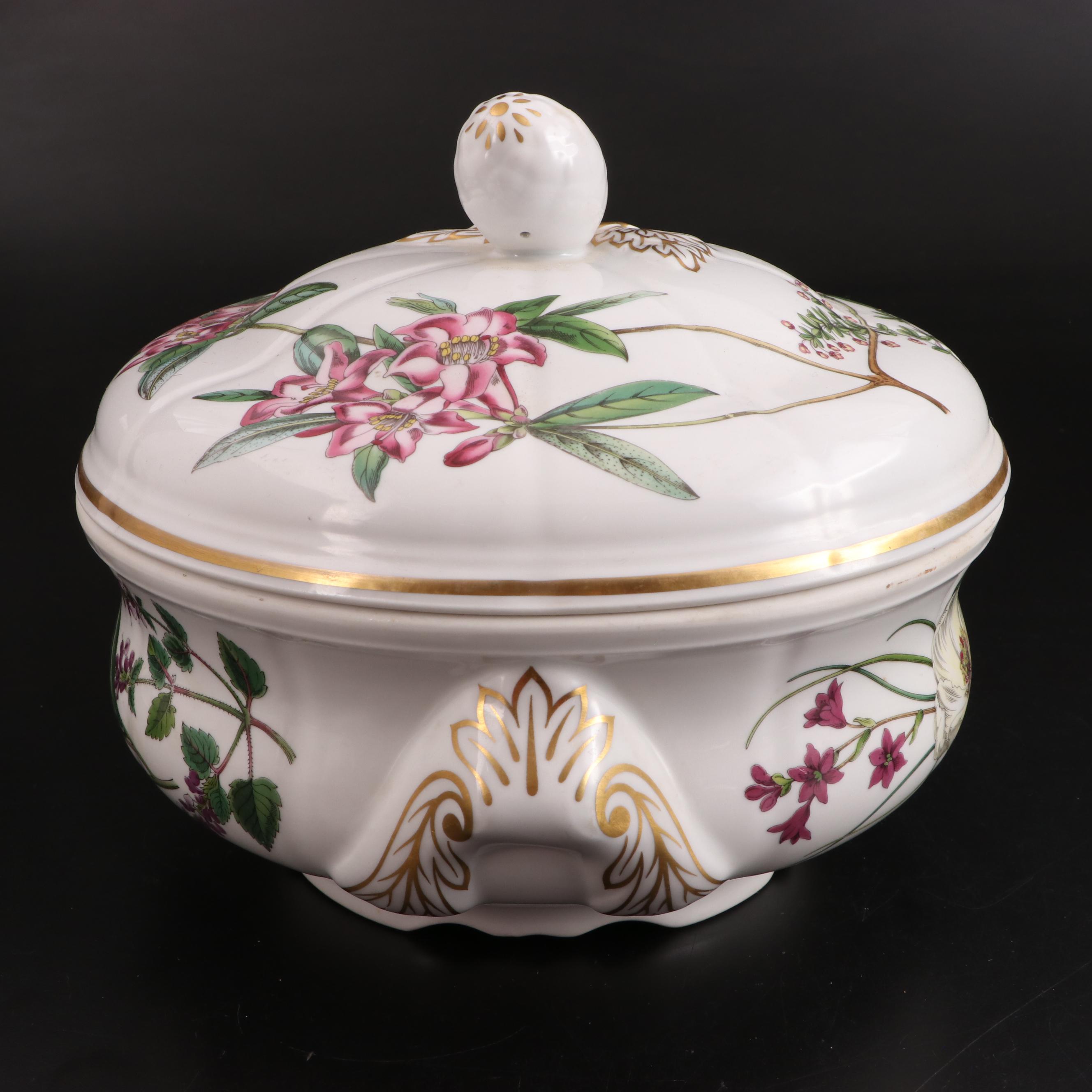 Spode "Stafford Flowers" Porcelain Covered Bowl