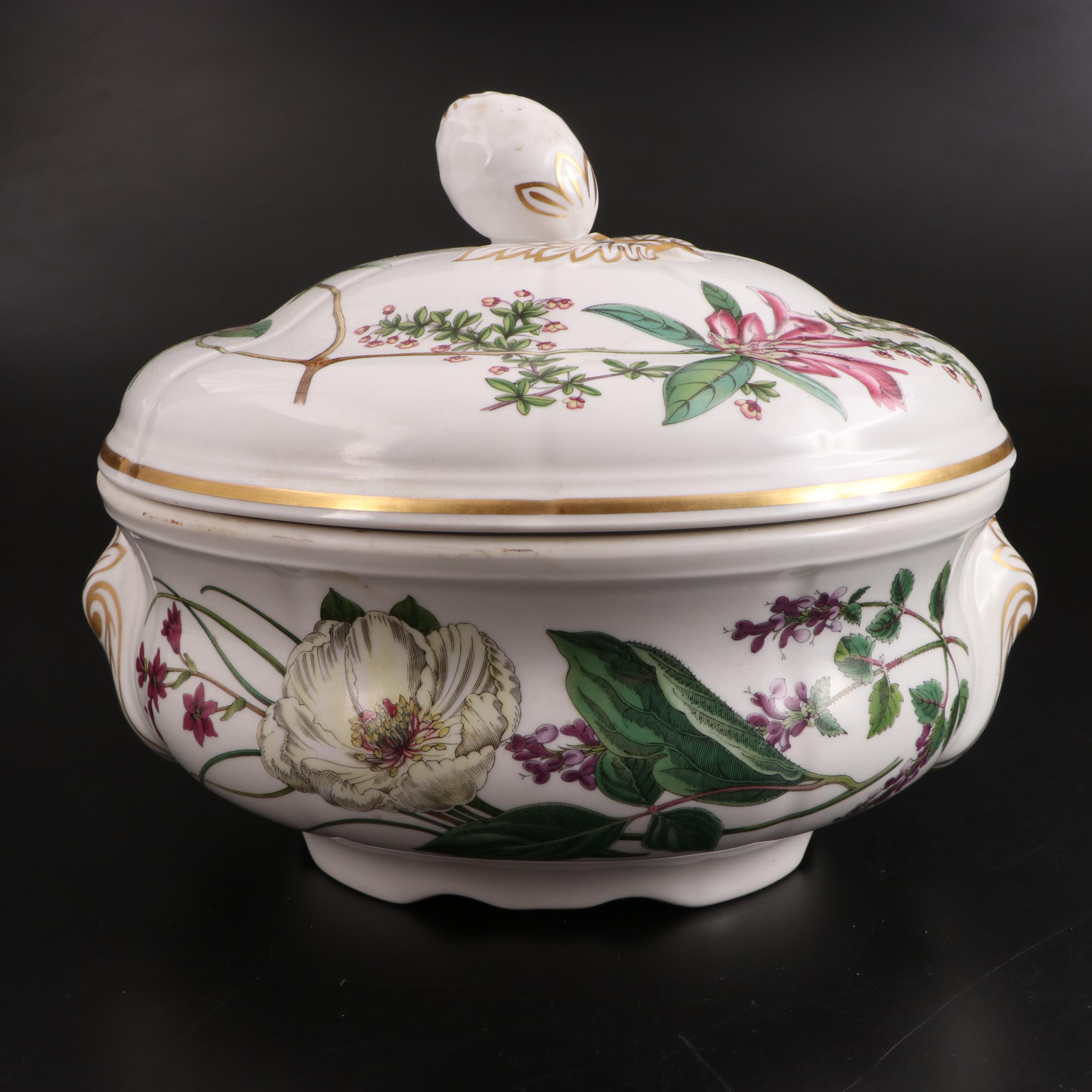 Spode "Stafford Flowers" Porcelain Covered Bowl