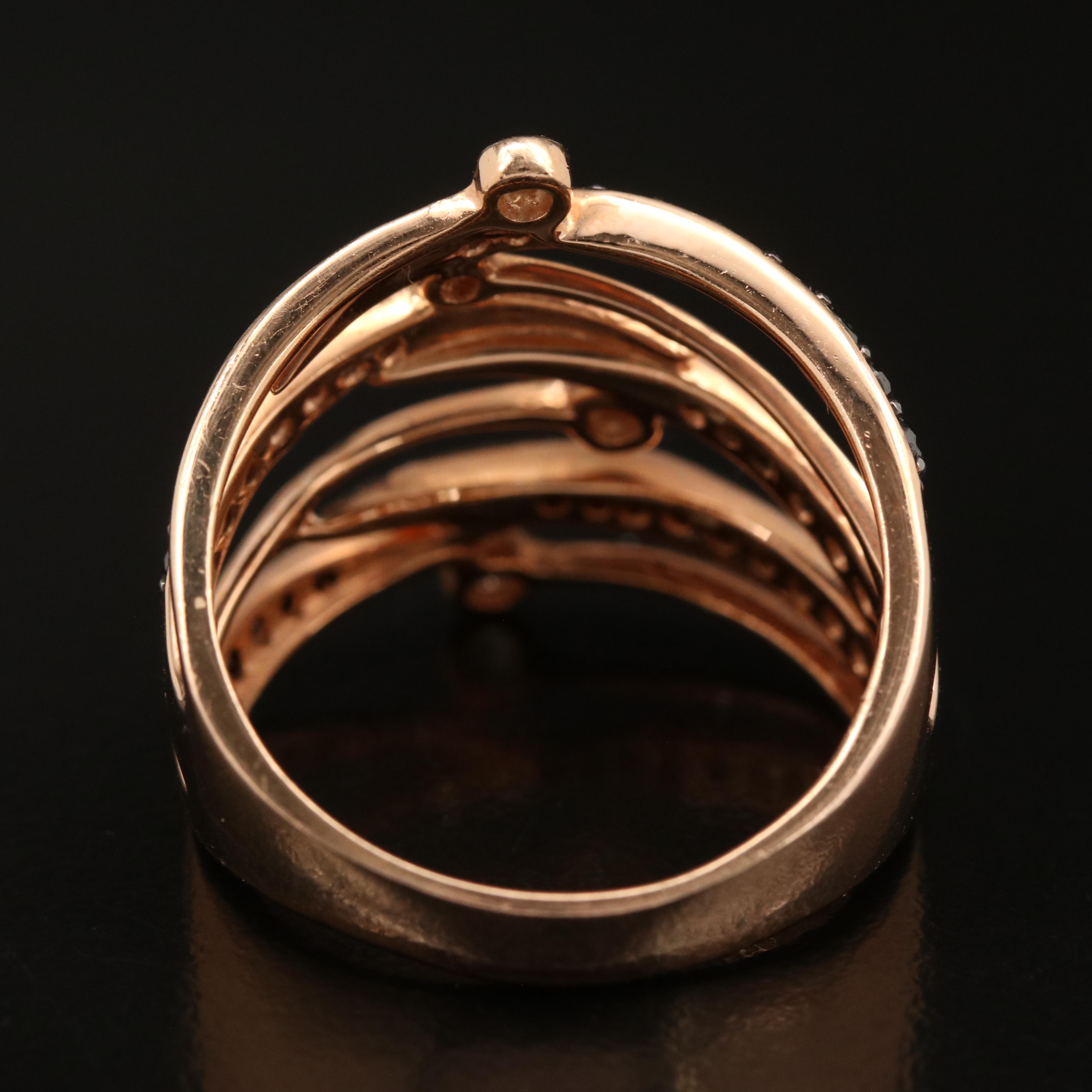 Le Vian 14K Rose Gold 0.75 CTW Diamond Multi-Row Ring