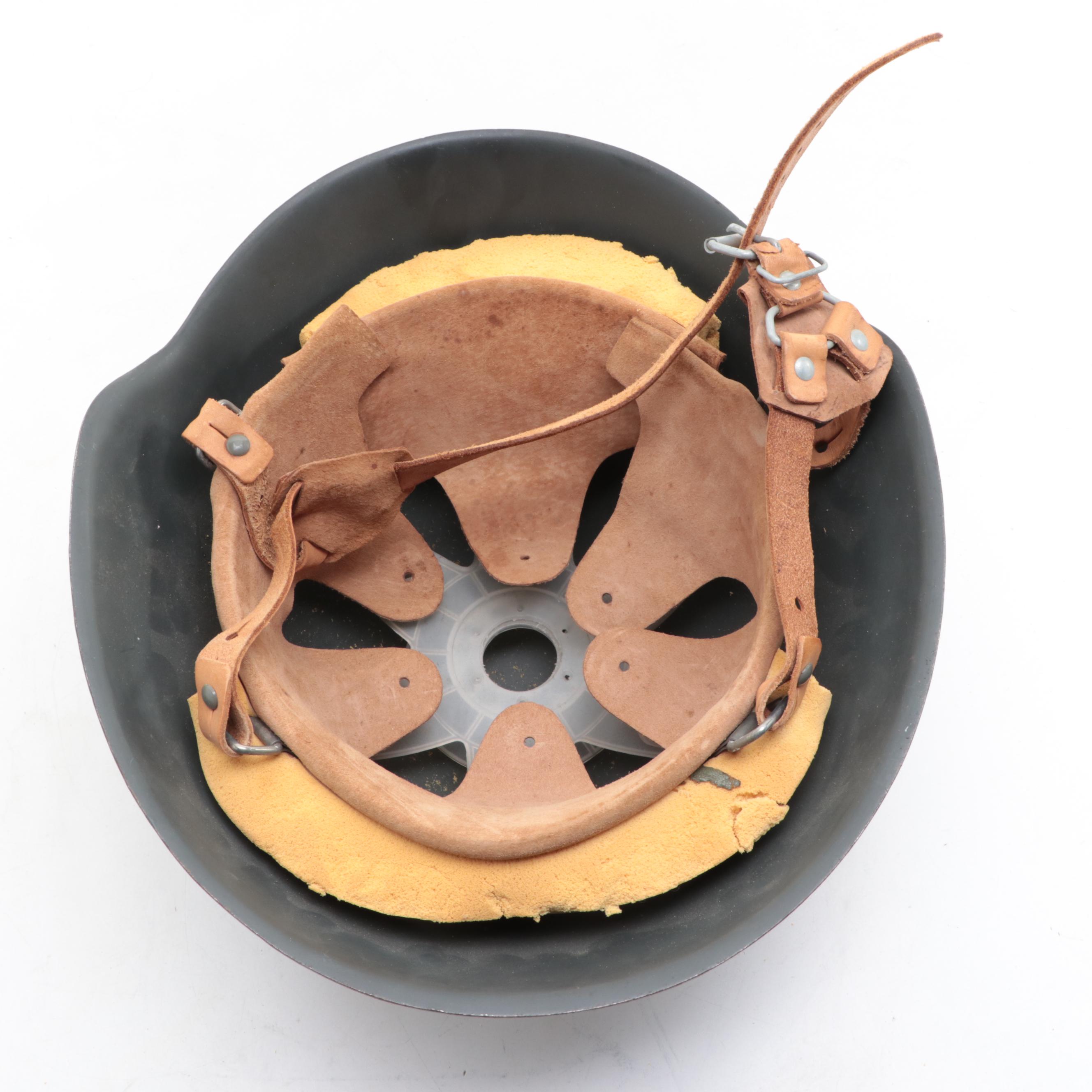 East German Volksarmee M56 Helmet and Belt, Mid to Late 20th Century