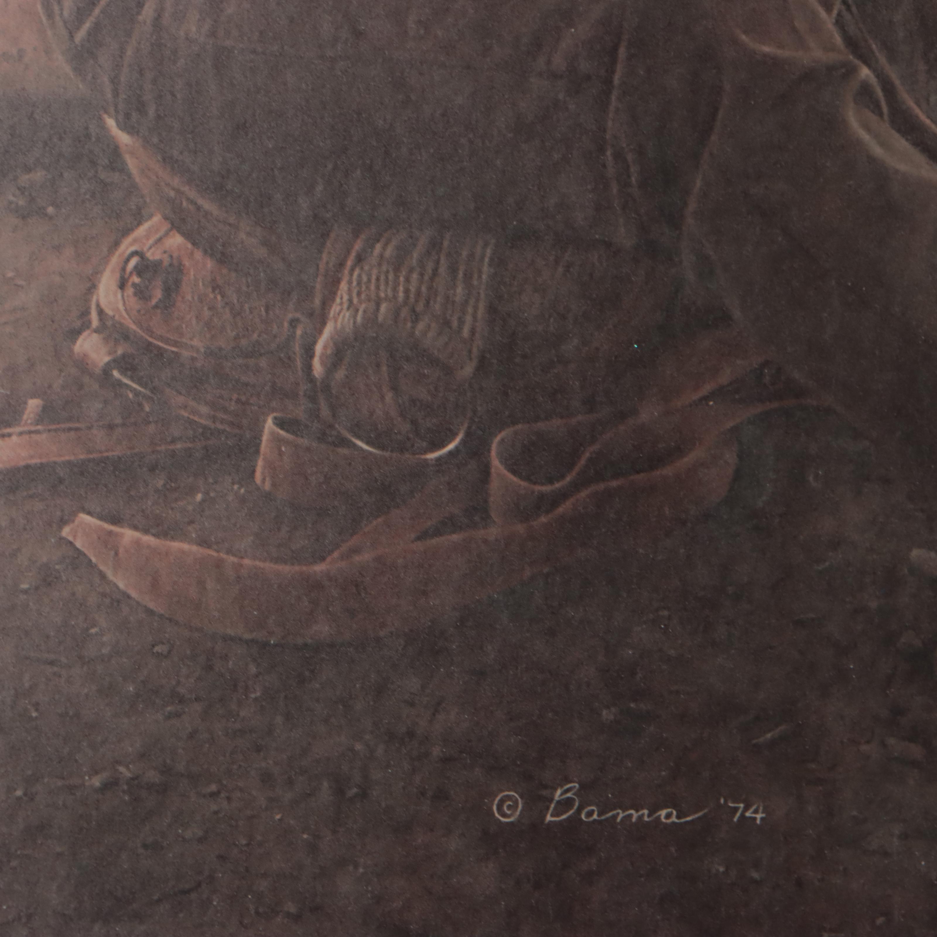 James Bama Offset Lithograph "Cowboy Rodeo Number One"