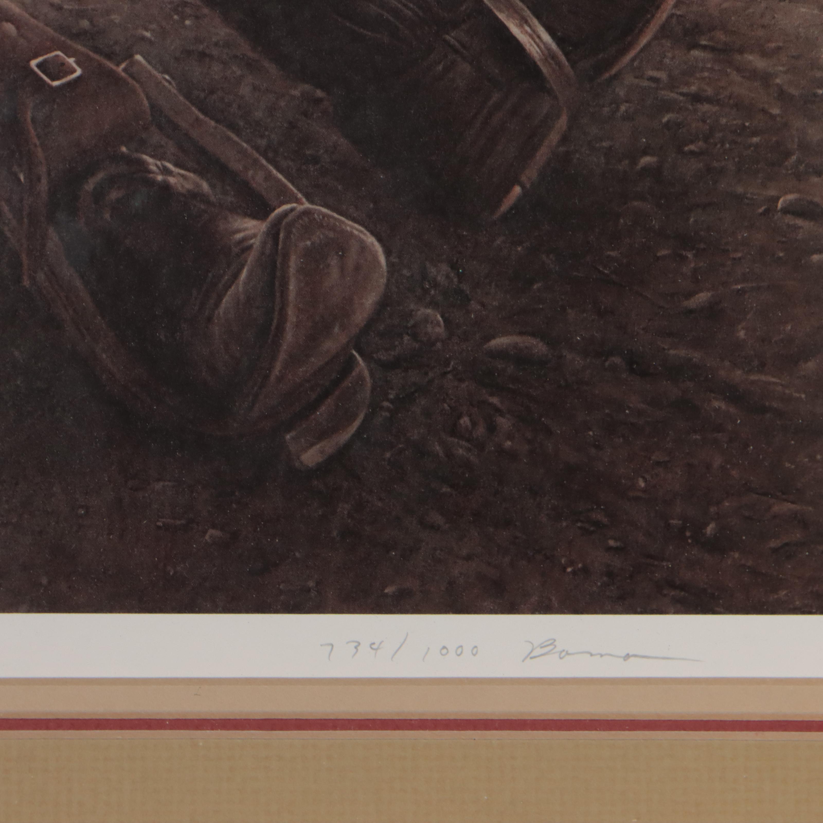 James Bama Offset Lithograph "Cowboy Rodeo Number One"