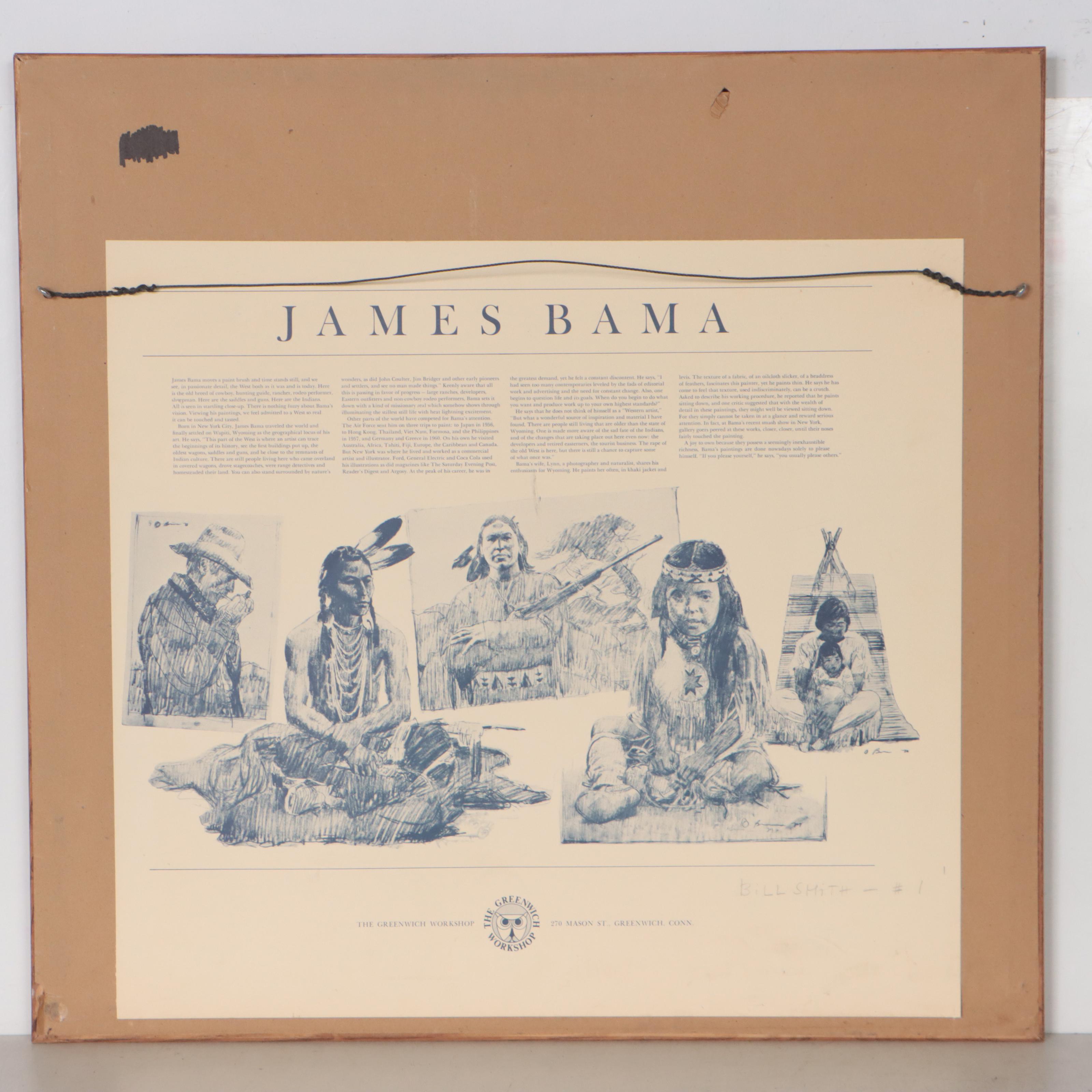 James Bama Offset Lithograph "Cowboy Rodeo Number One"