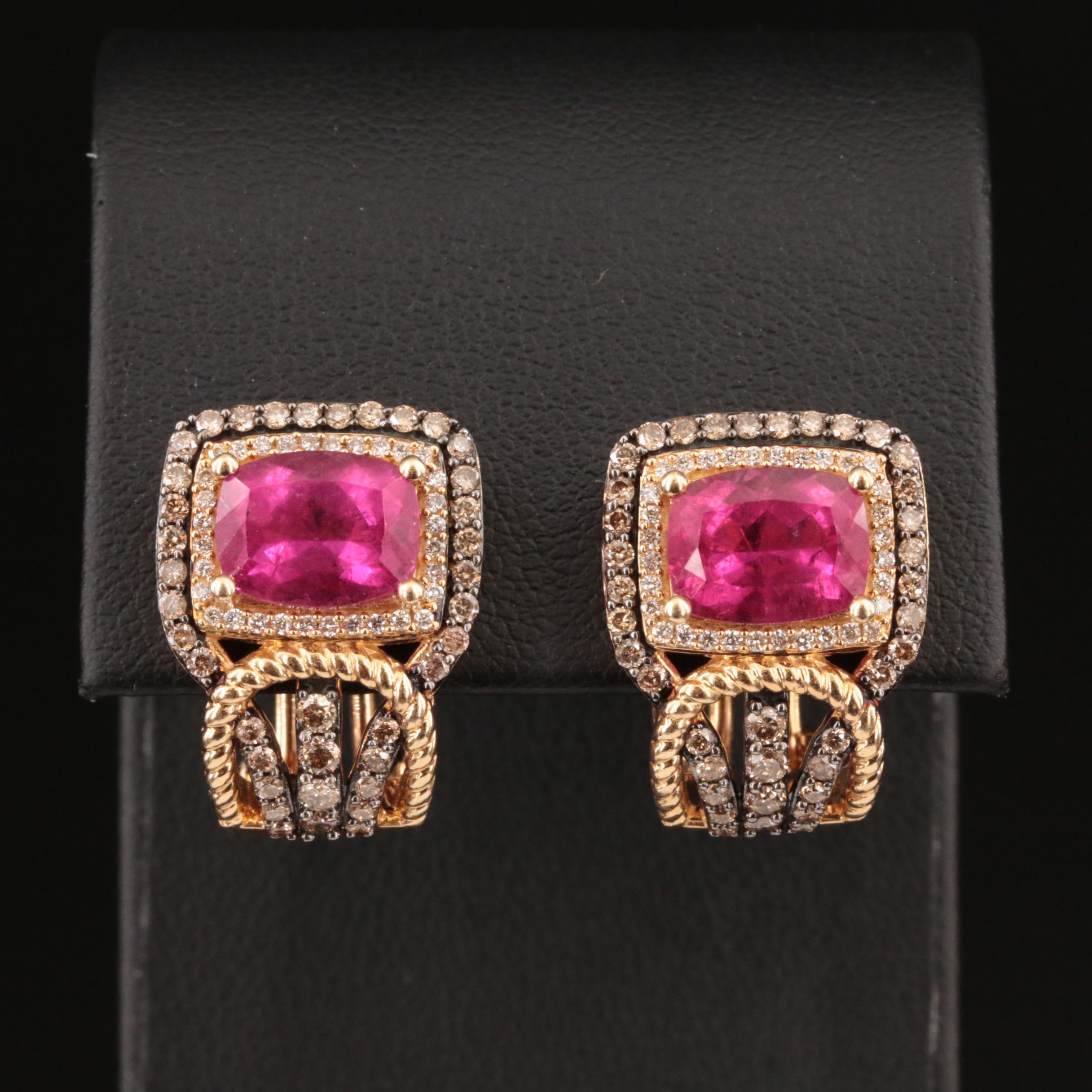 Le Vian 14K Tourmaline and 1.06 CTW Diamond Earrings