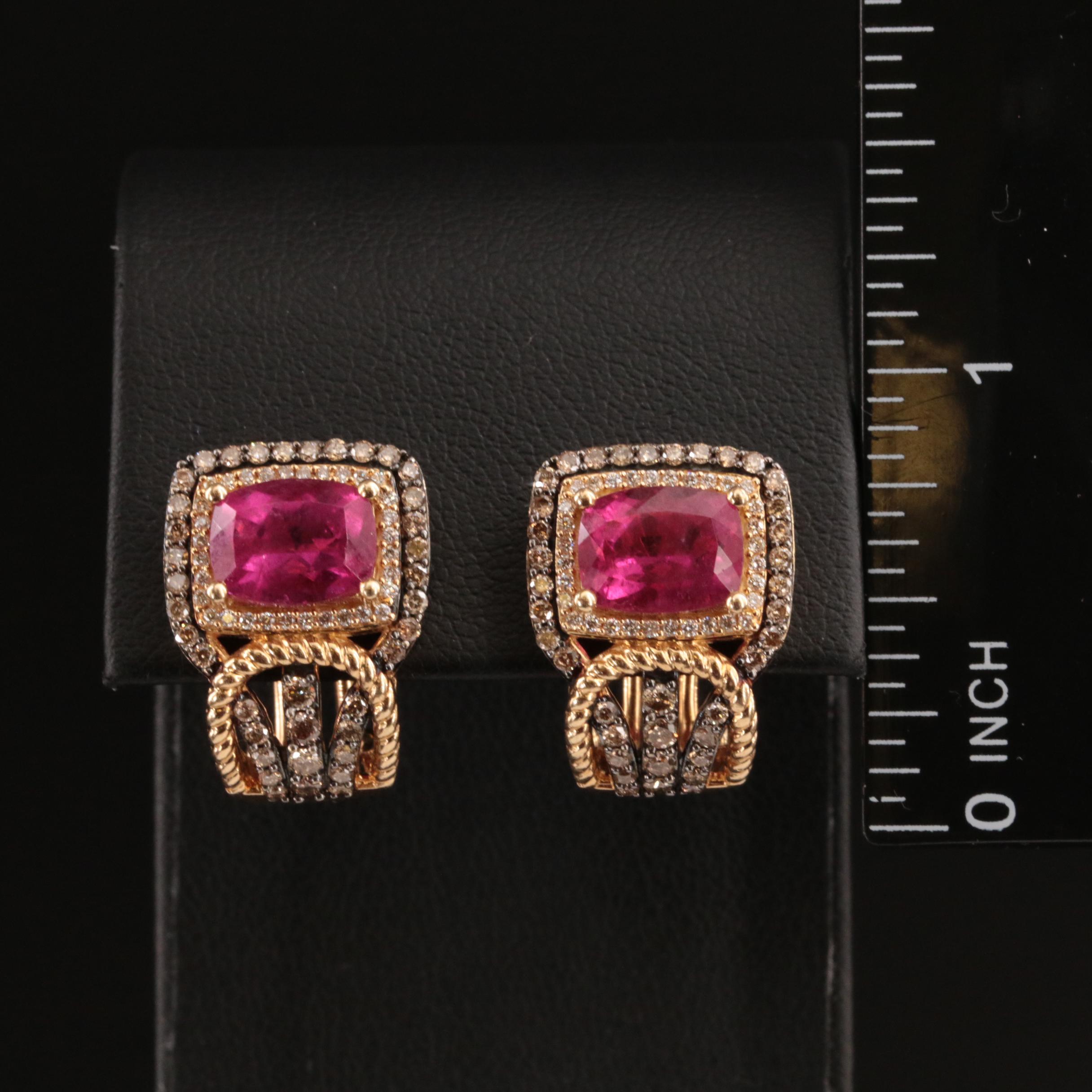 Le Vian 14K Tourmaline and 1.06 CTW Diamond Earrings