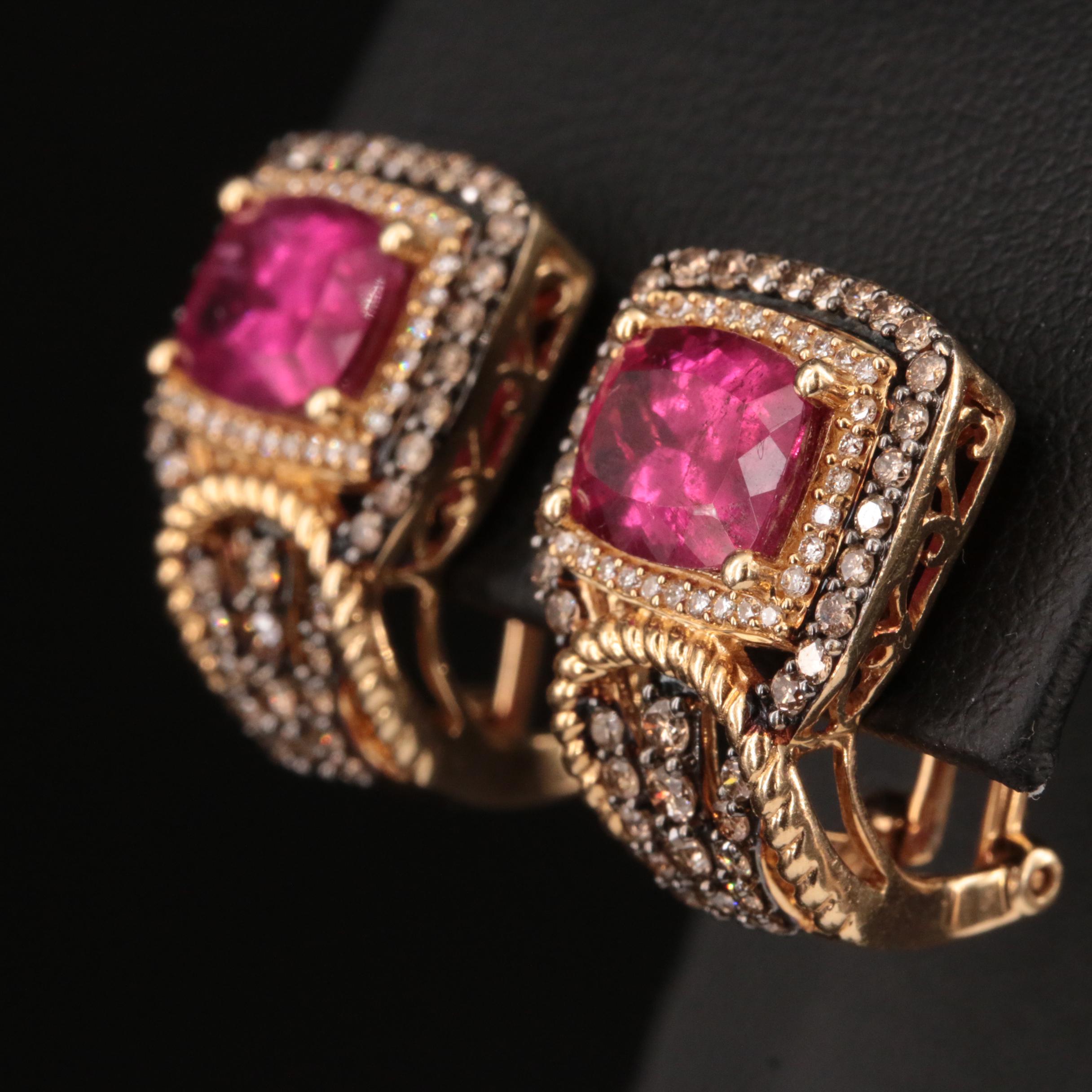 Le Vian 14K Tourmaline and 1.06 CTW Diamond Earrings