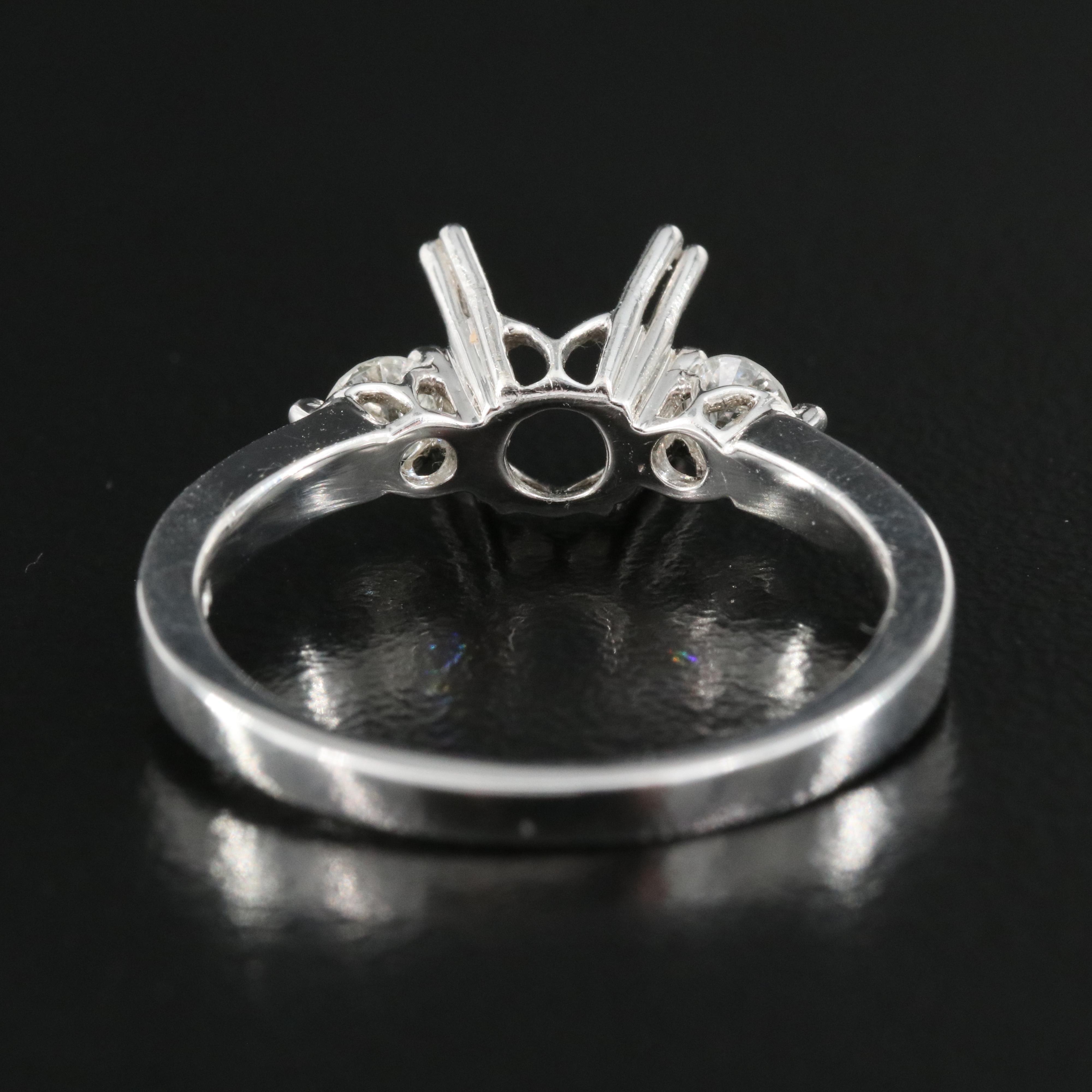 14K 0.40 CTW Diamond Semi Mount Ring