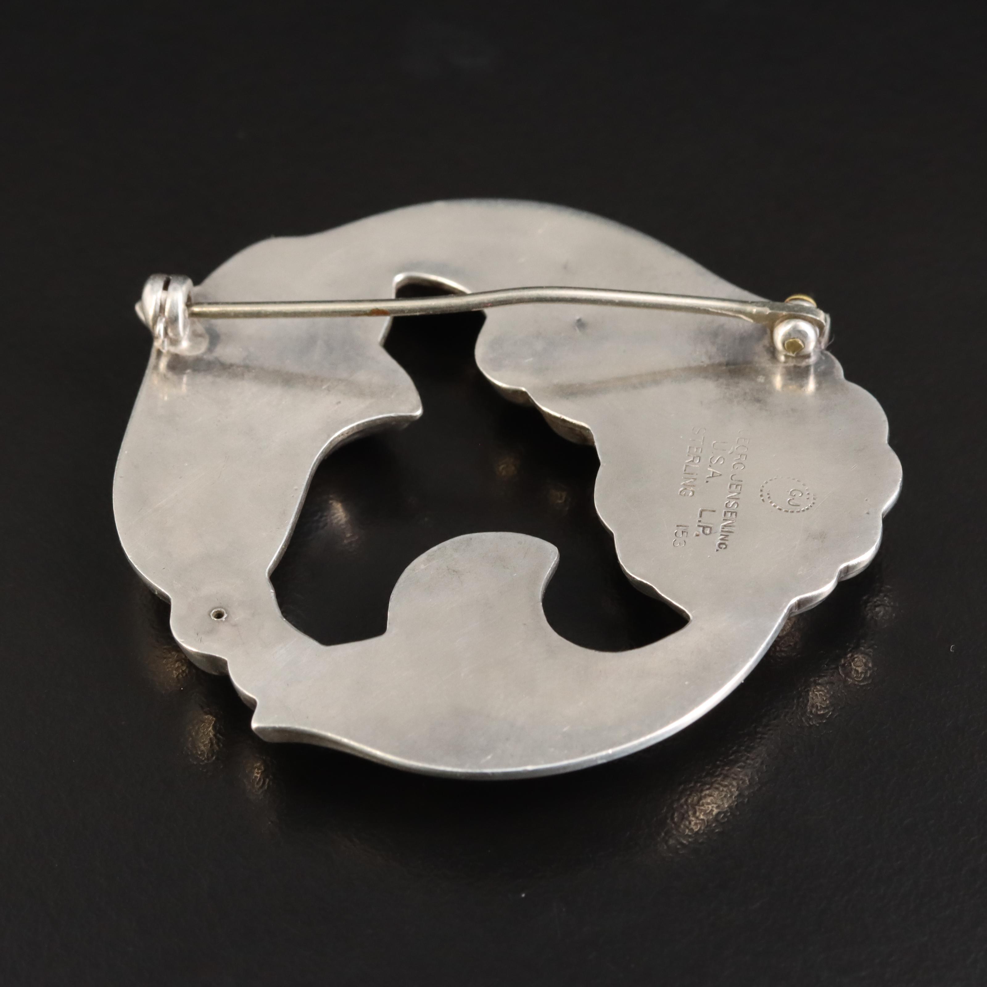 LaPaglia for Georg Jensen Sterling Floral Brooch