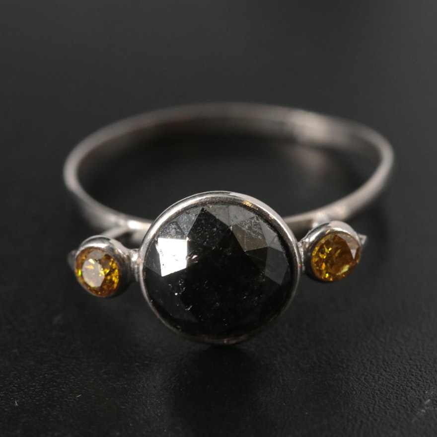 14K Black and Yellow Diamond