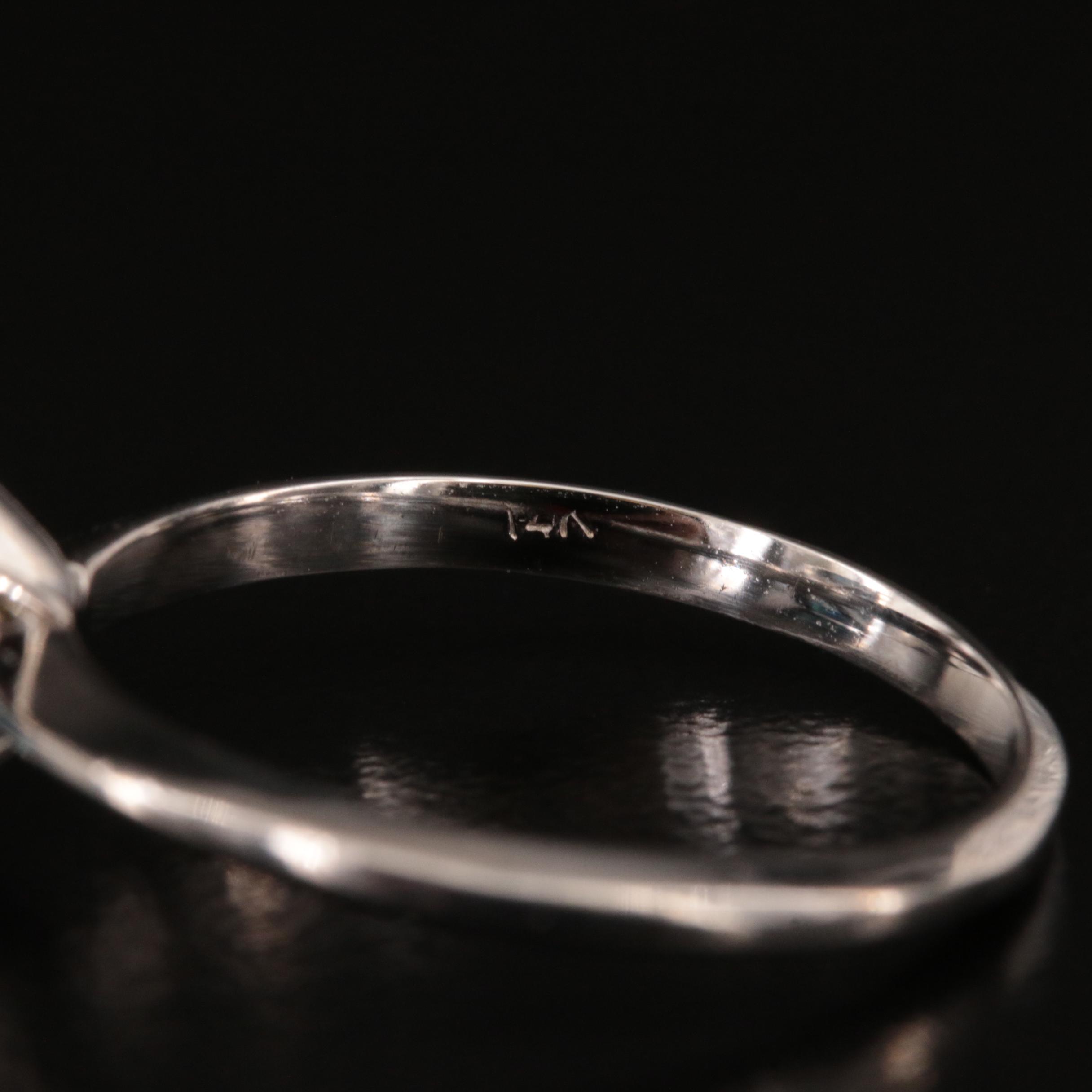 14K 2.29 CT Fancy Dark Blue Diamond Solitaire Ring