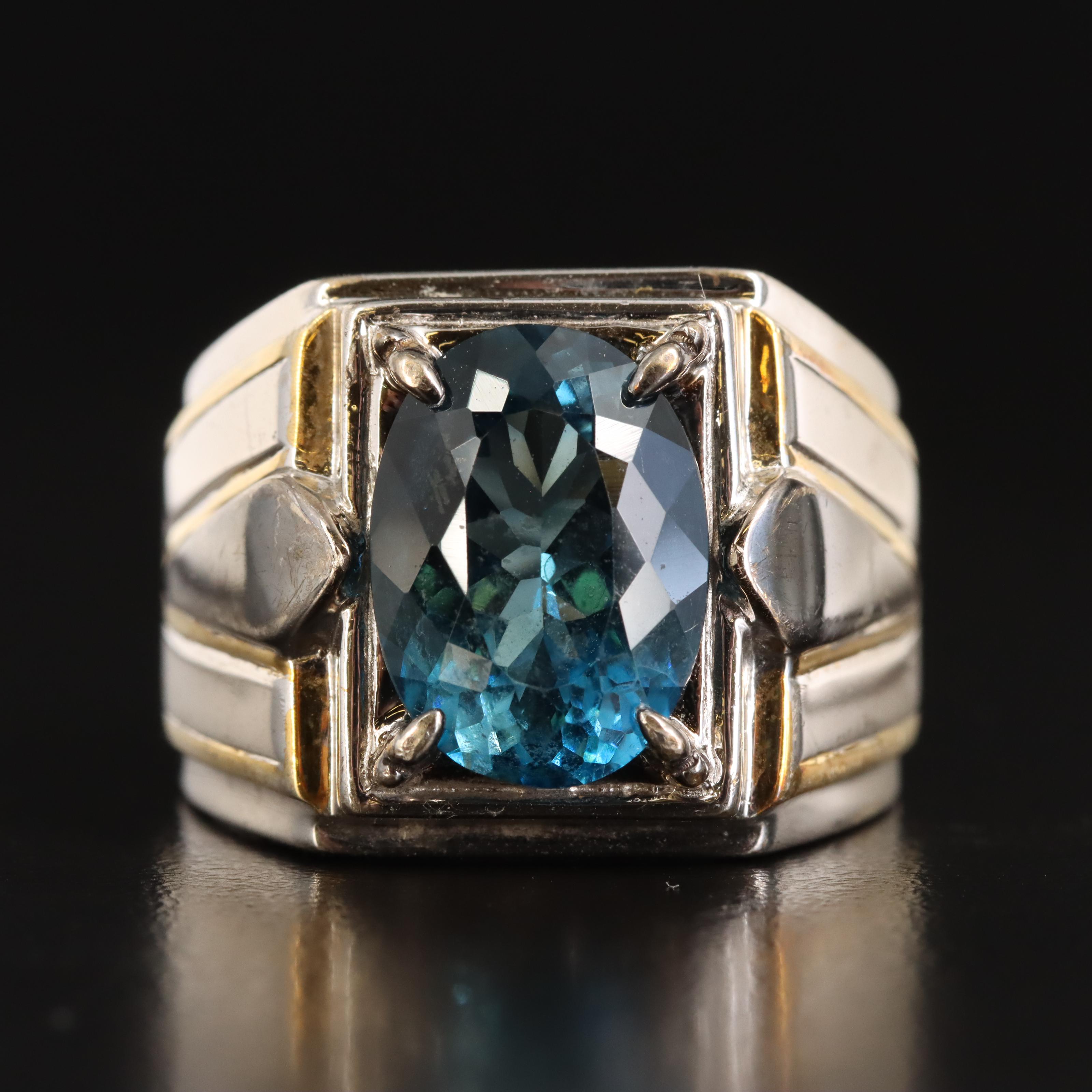 Sterling London Blue Topaz Ring
