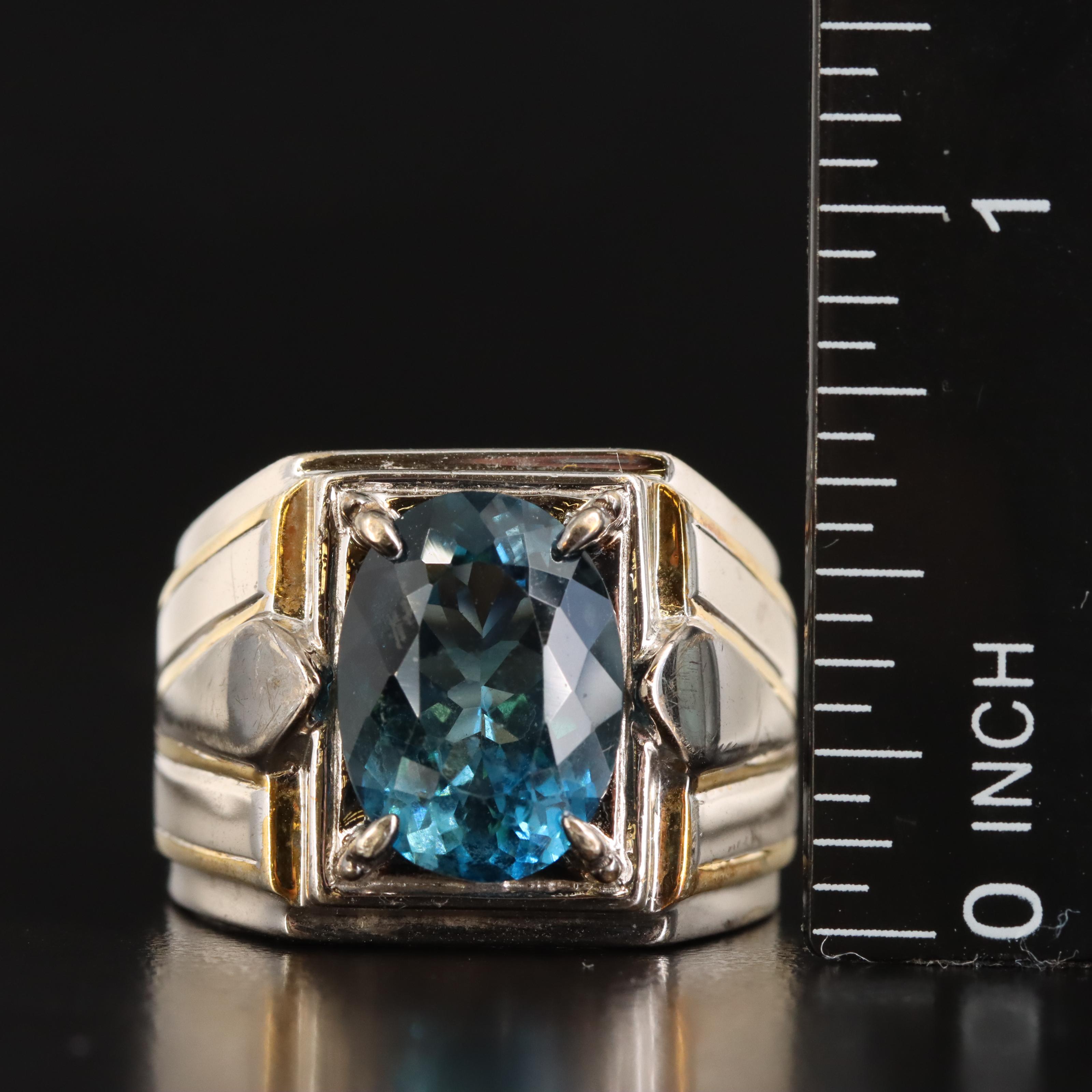 Sterling London Blue Topaz Ring