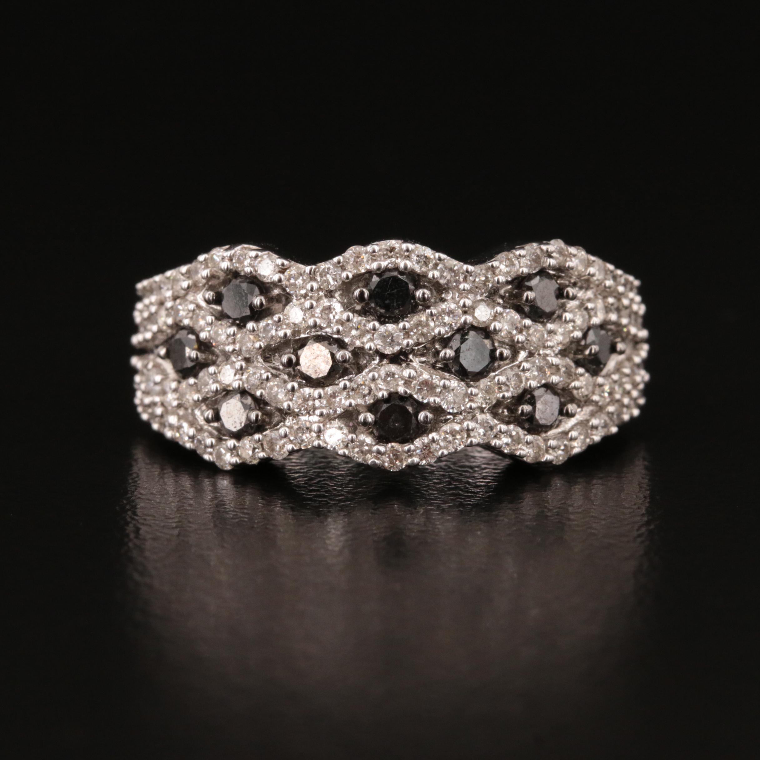 14K 1.62 CTW Diamond Cluster Ring
