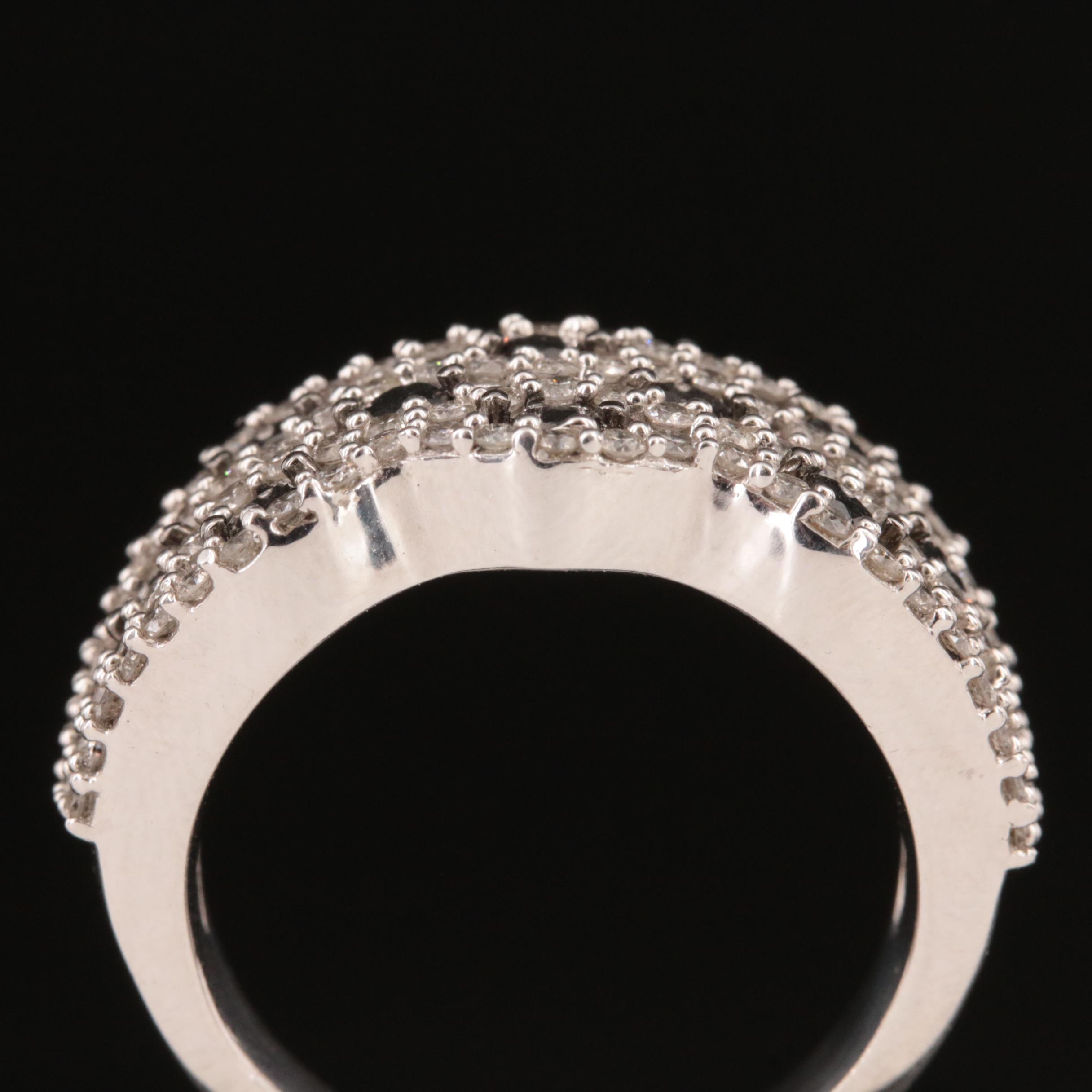 14K 1.62 CTW Diamond Cluster Ring