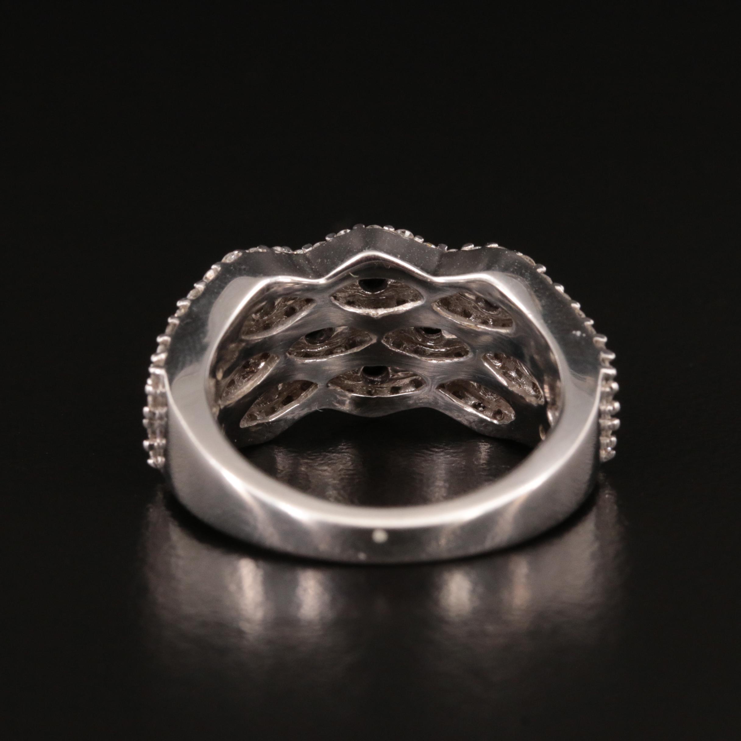 14K 1.62 CTW Diamond Cluster Ring