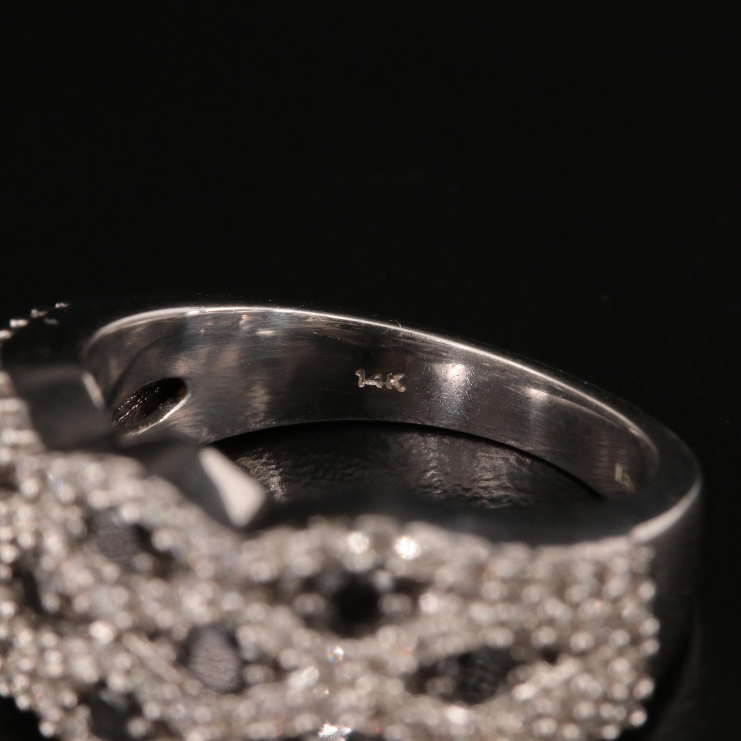 14K 1.62 CTW Diamond Cluster Ring