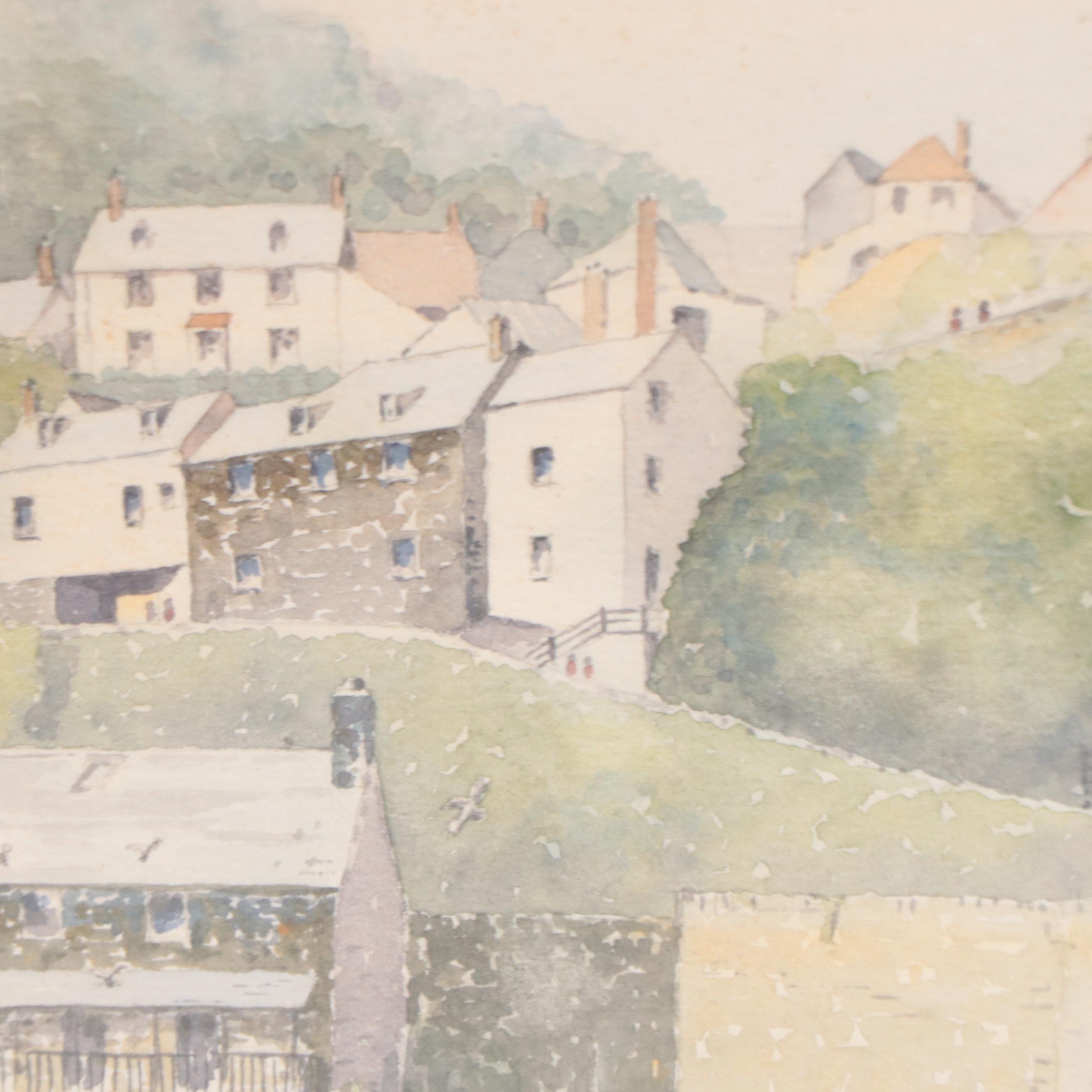 L. H. Hammond Landscape Watercolor Painting, 1971