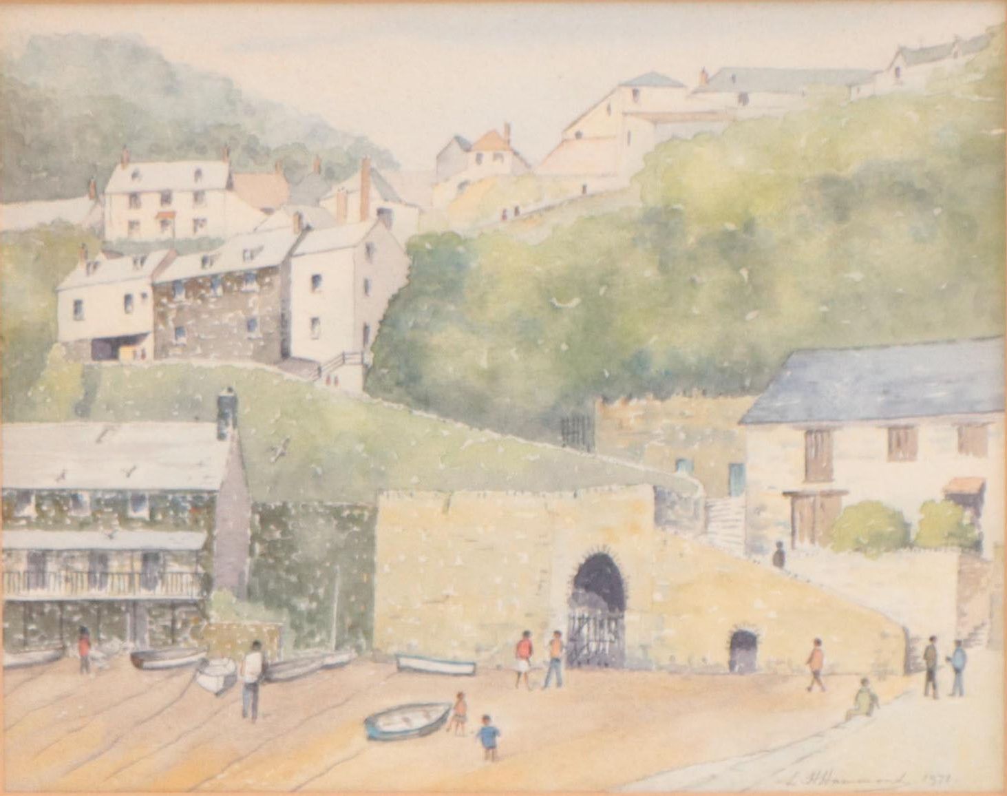 L. H. Hammond Landscape Watercolor Painting, 1971