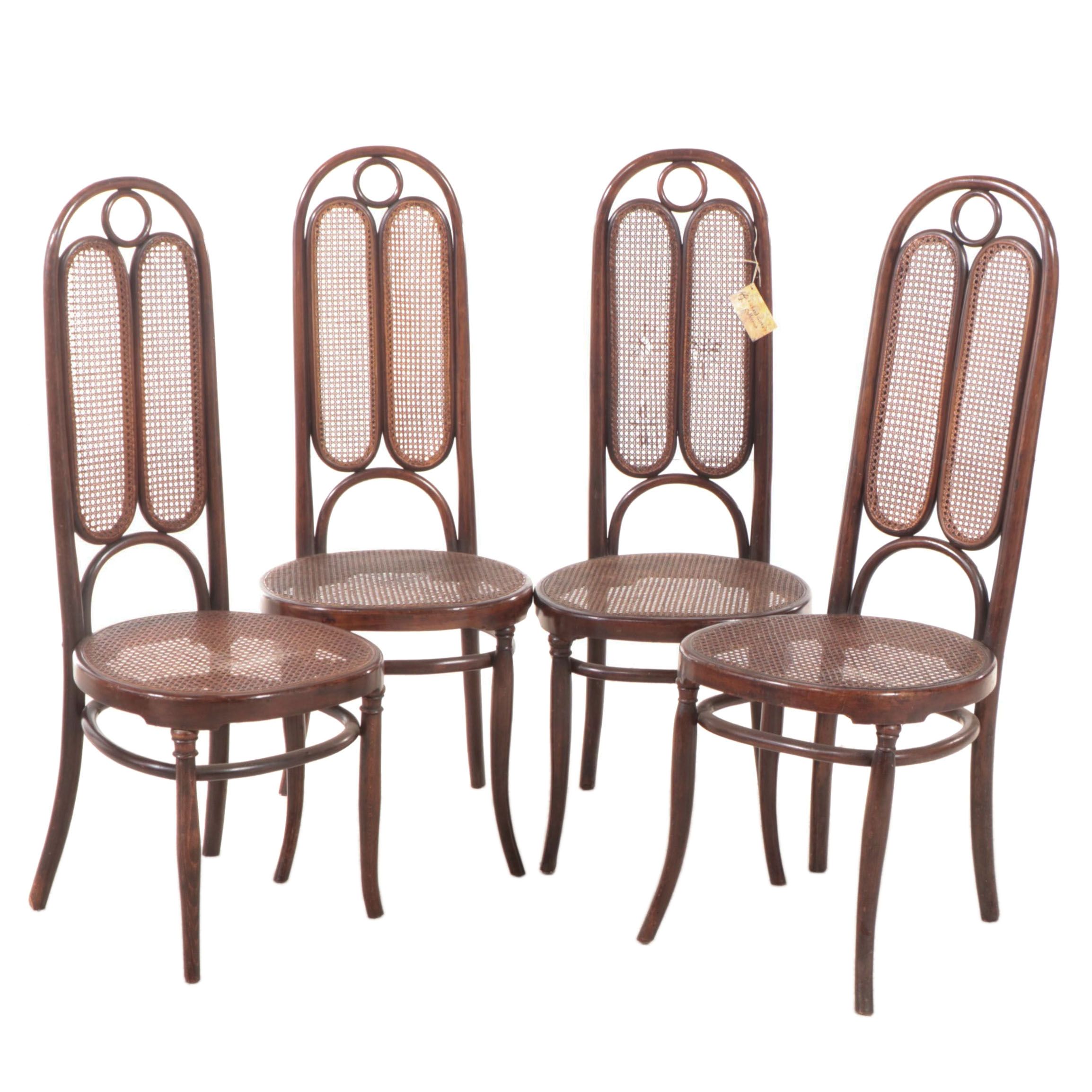 Mexican Bentwood and Caned Thonet Inspired Side Chairs, Early 20th Century