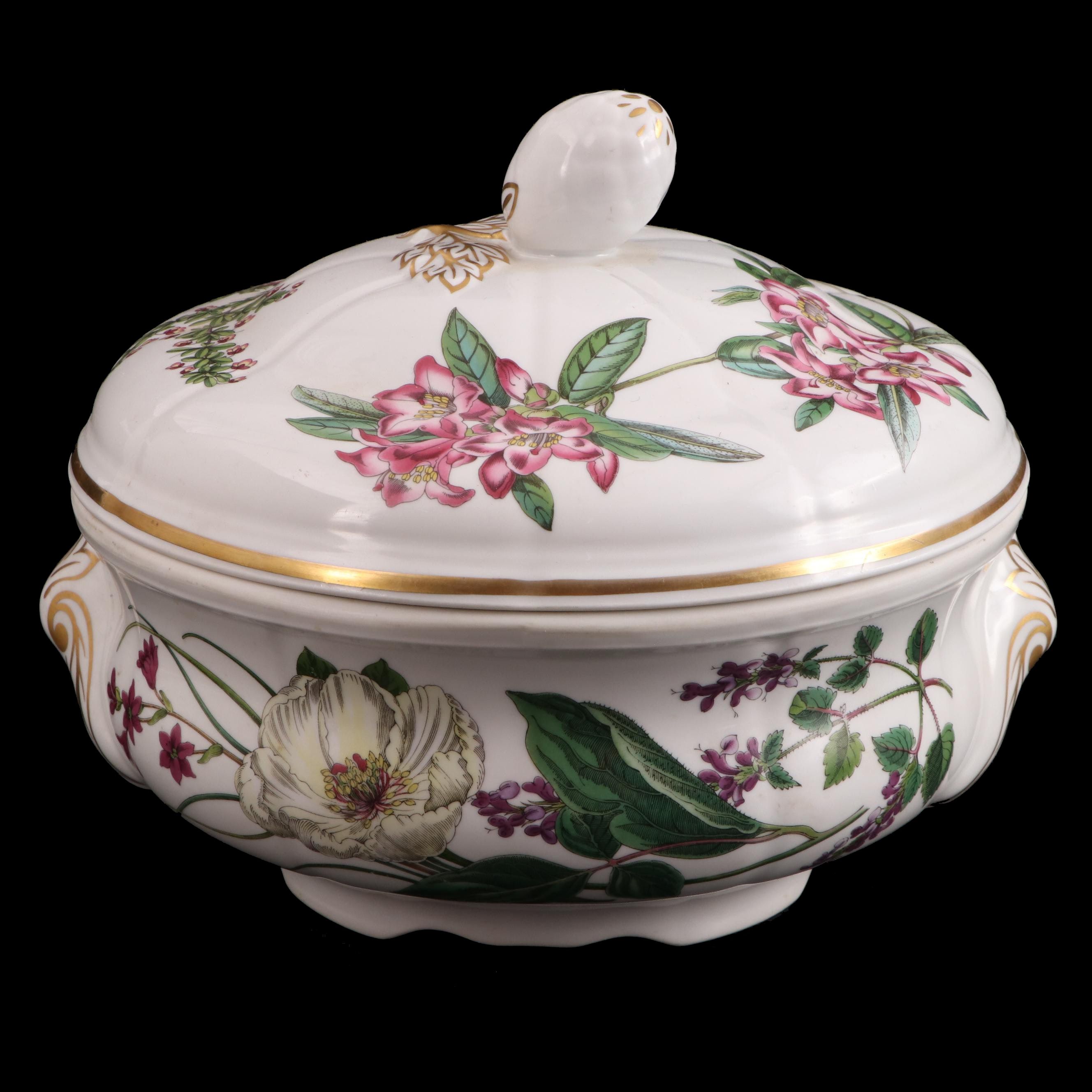 Spode "Stafford Flowers" Porcelain Covered Bowl