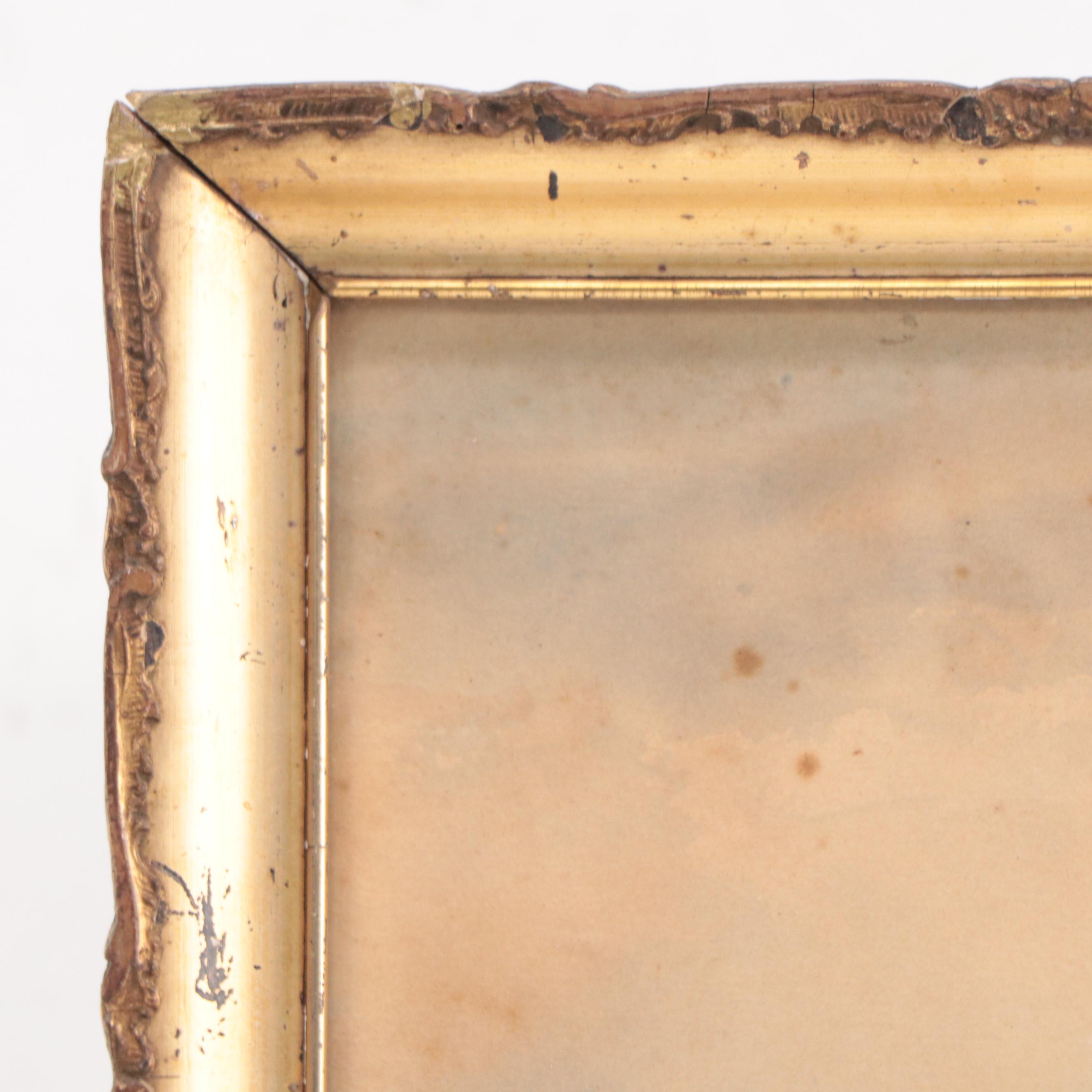 Nautical Landscape Watercolor Painting, Circa 1900