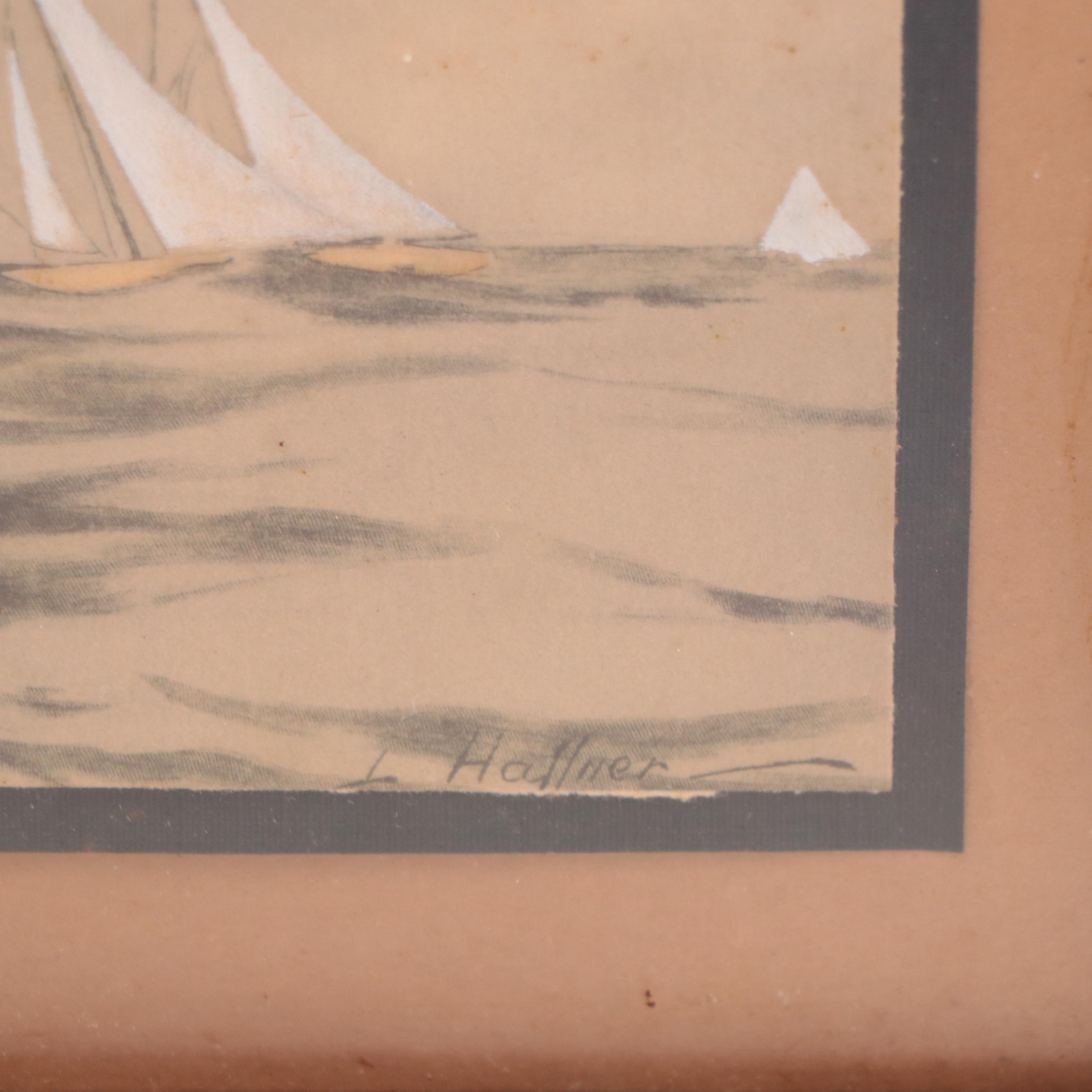 Hand-Embellished Nautical Scene Photogravure