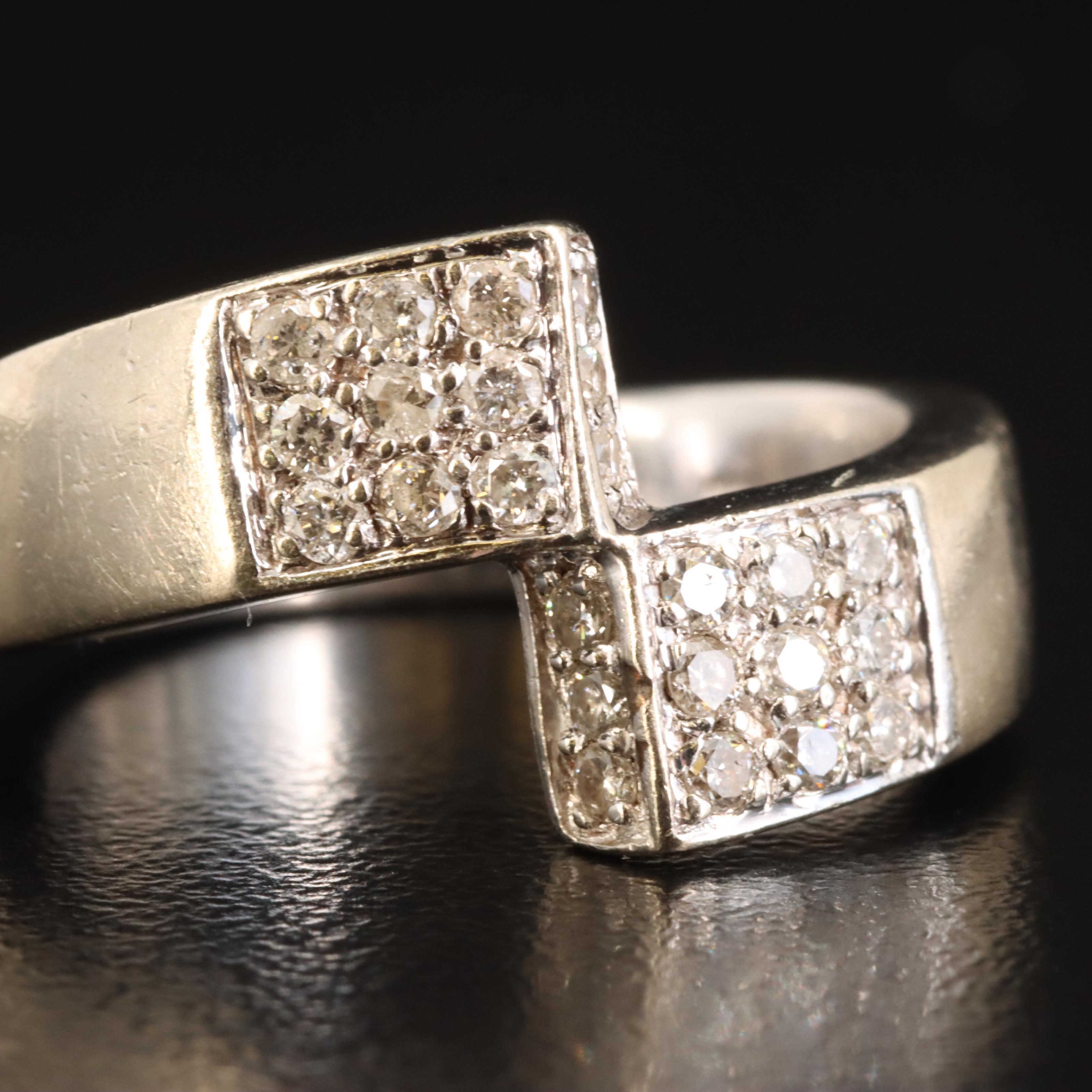 14K 0.36 CTW Diamond Bypass Ring