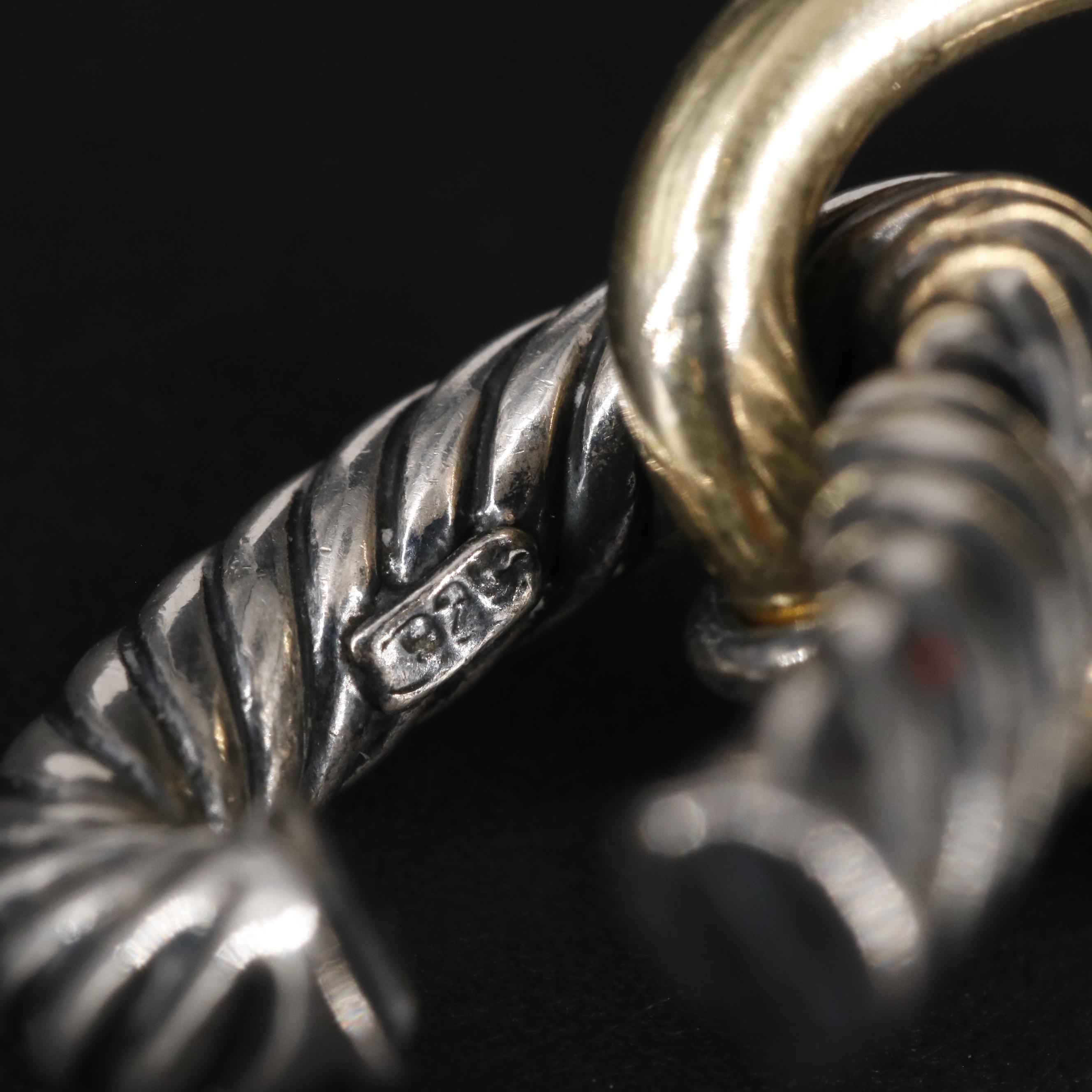 David Yurman "Chain Collection" Sterling and 18K Extra Large Oval Link Necklace