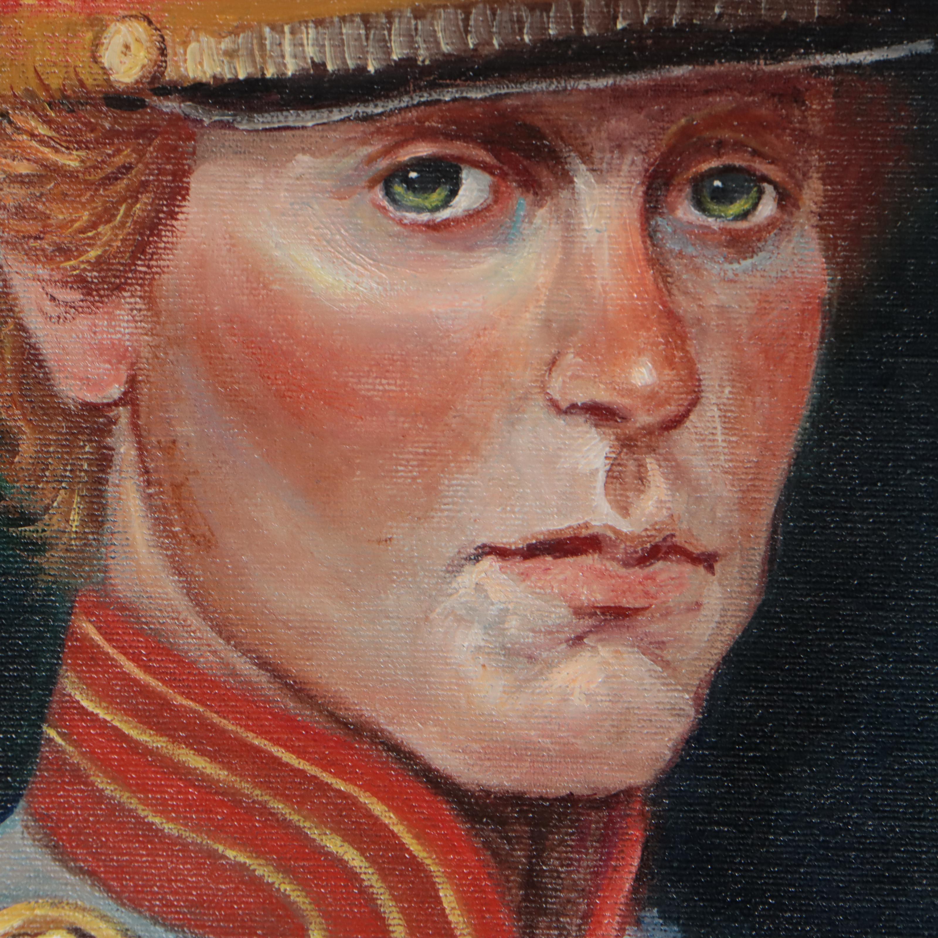 Military Portrait Oil Painting, 1986
