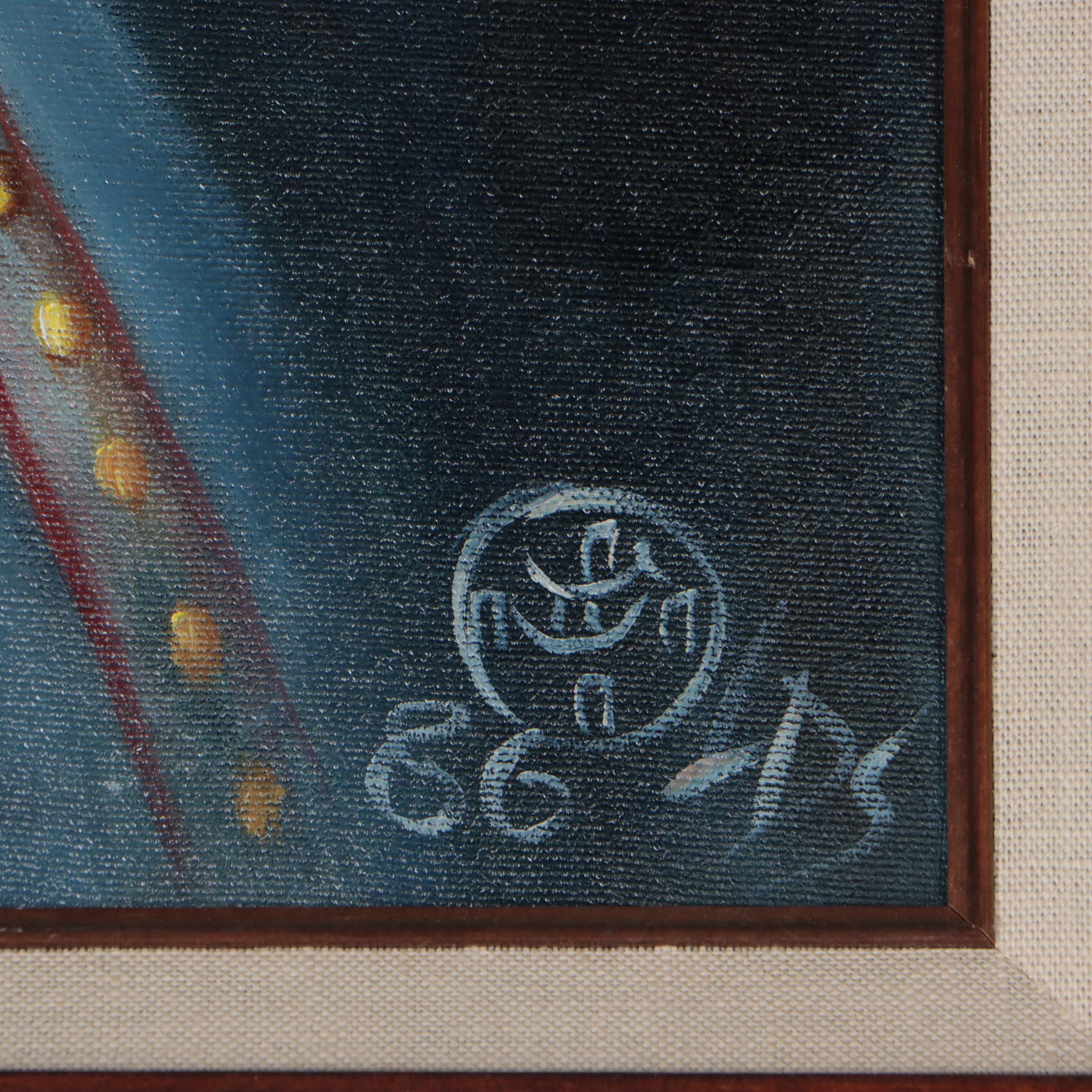 Military Portrait Oil Painting, 1986