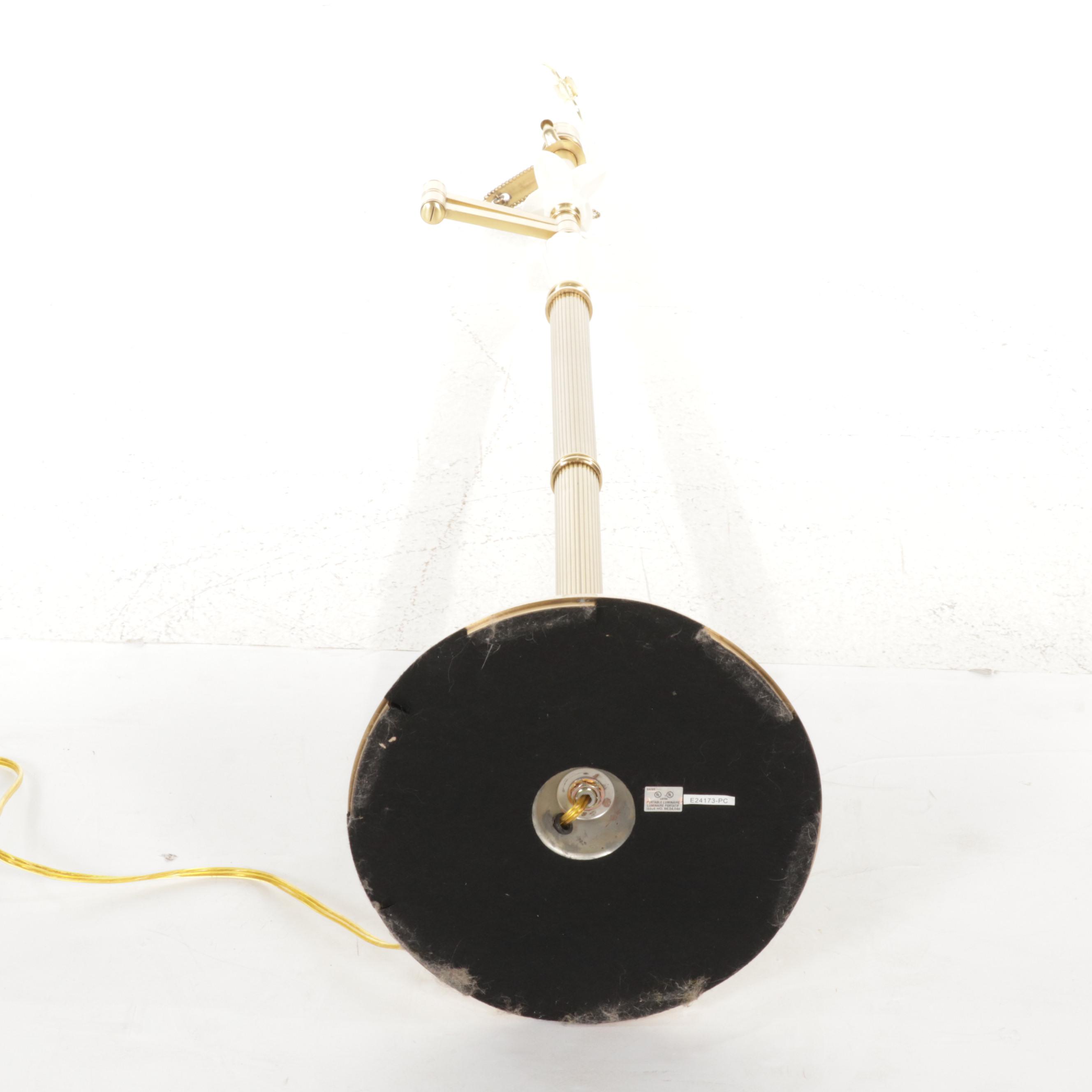 Lenox Lighting by Quoizel "Garden Splendor" Brass & Porcelain Floor Lamp