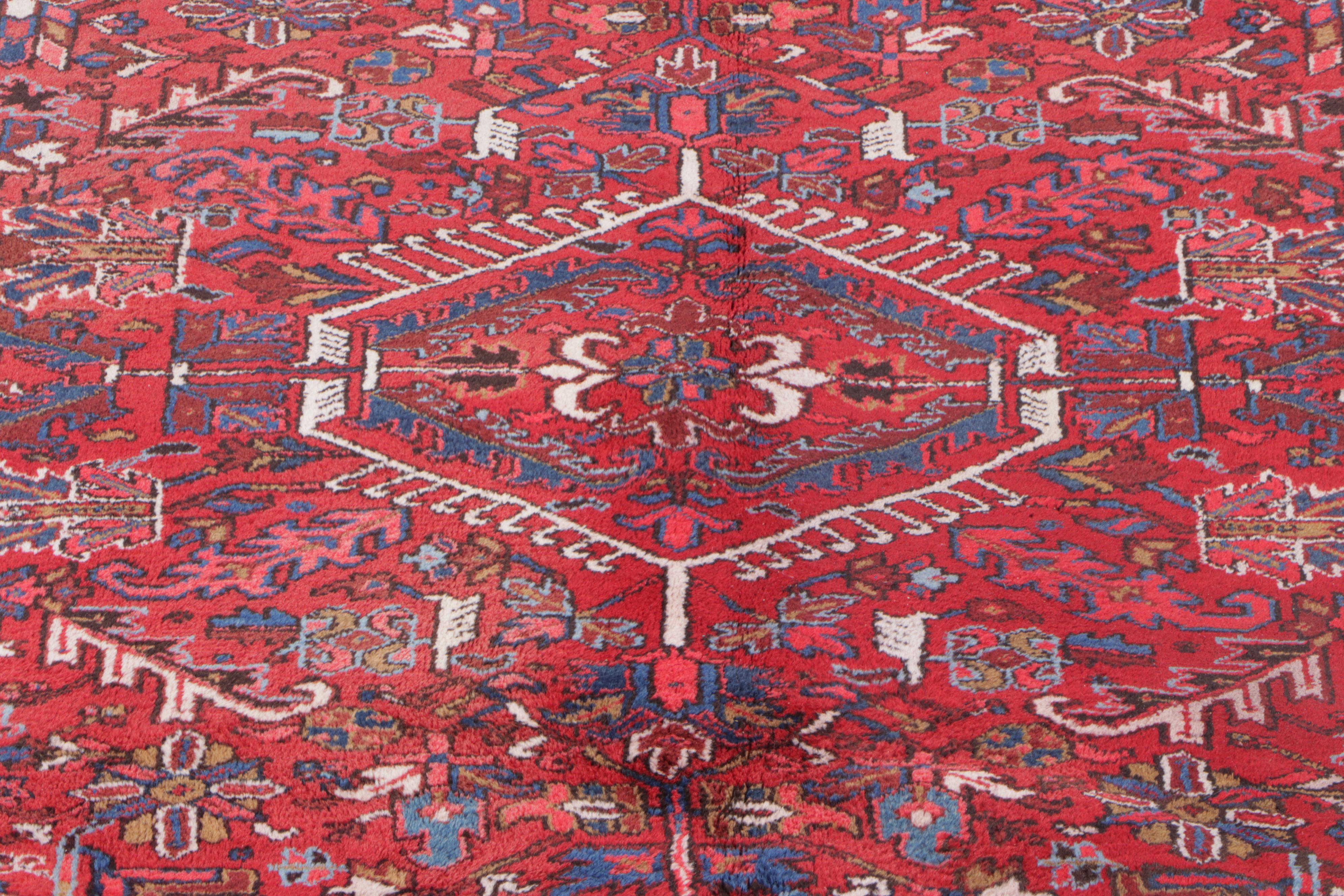 7'6 x 11'4 Hand-Knotted Persian Heriz Area Rug