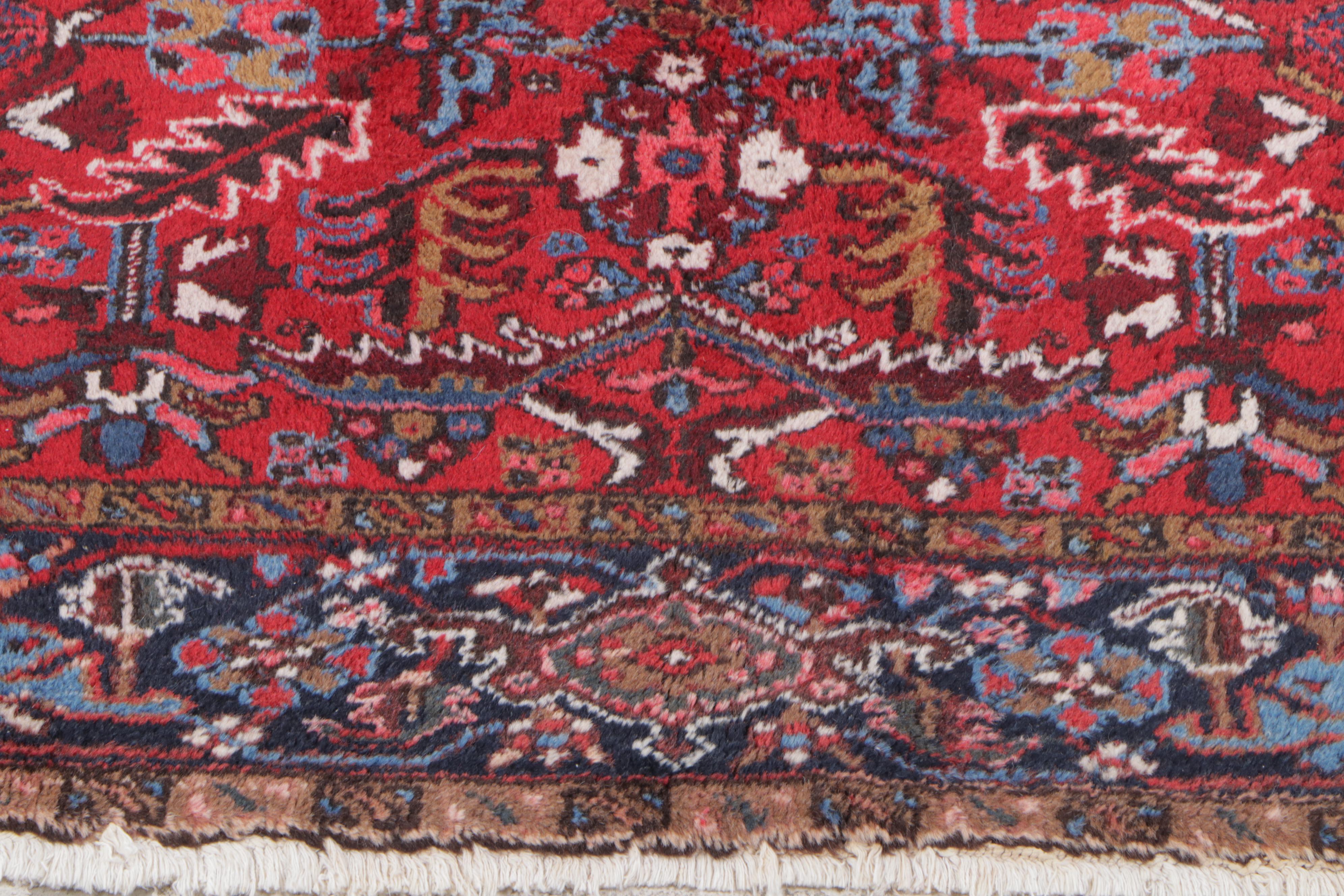 7'6 x 11'4 Hand-Knotted Persian Heriz Area Rug