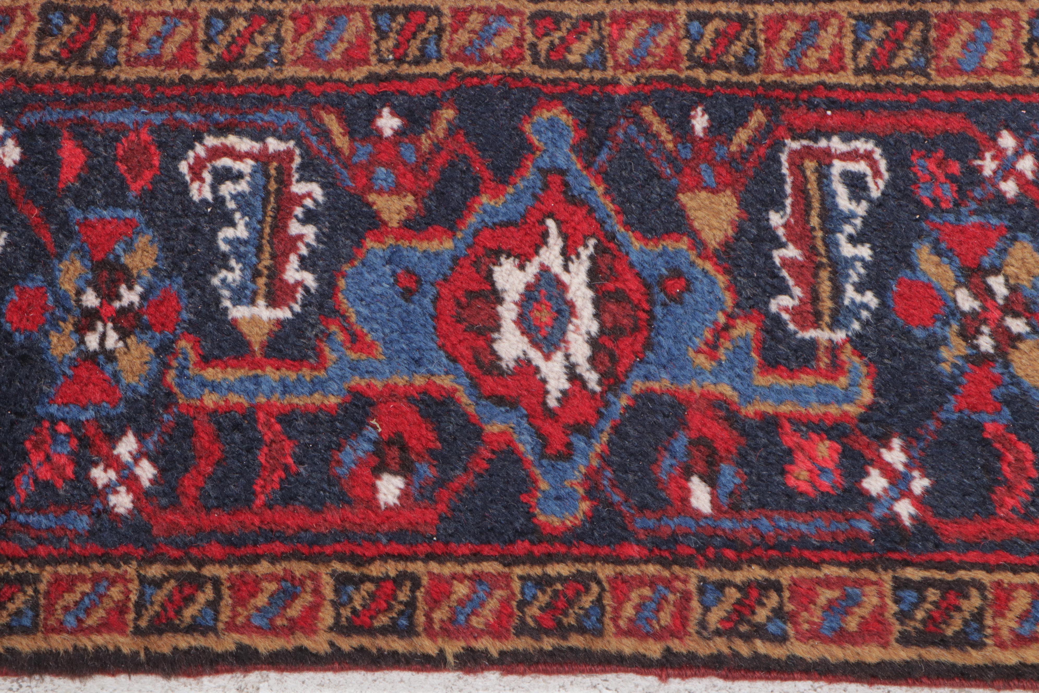 7'6 x 11'4 Hand-Knotted Persian Heriz Area Rug