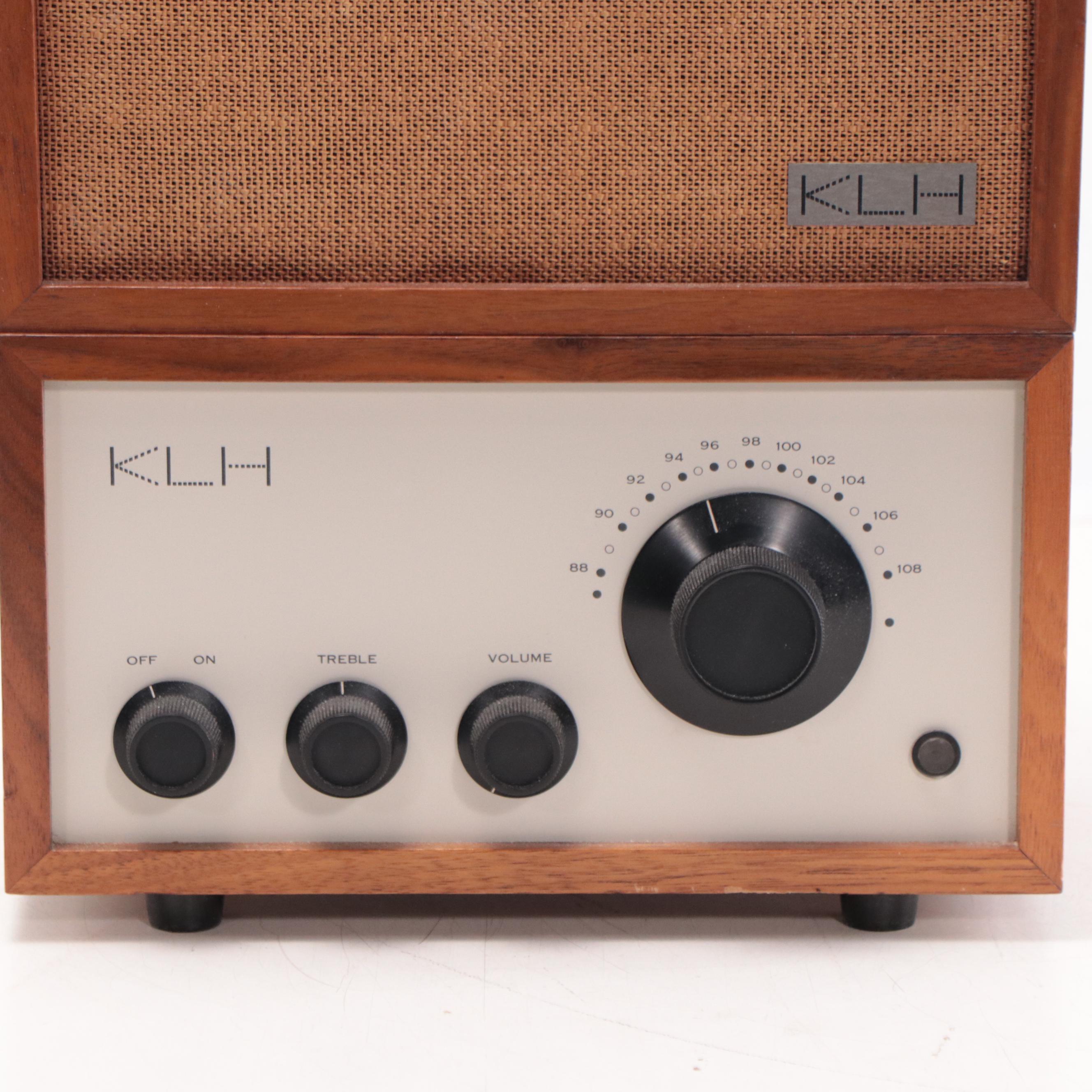 KLH Model Eight FM Tabletop Radio with Loudspeaker, Late 20th Century