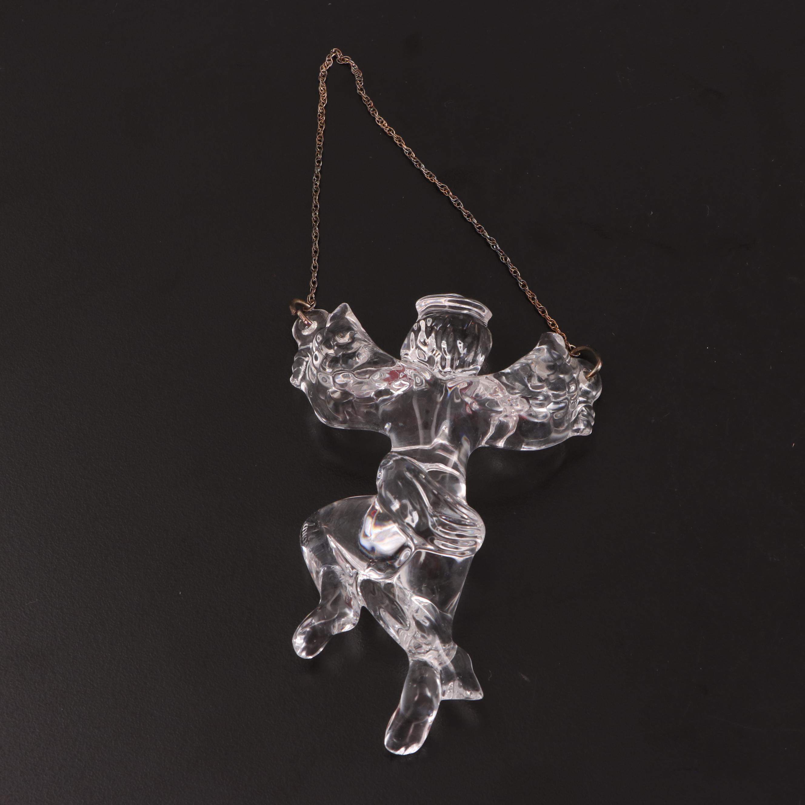 Waterford Crystal Cookie Plate With Christmas Nativity Ornaments