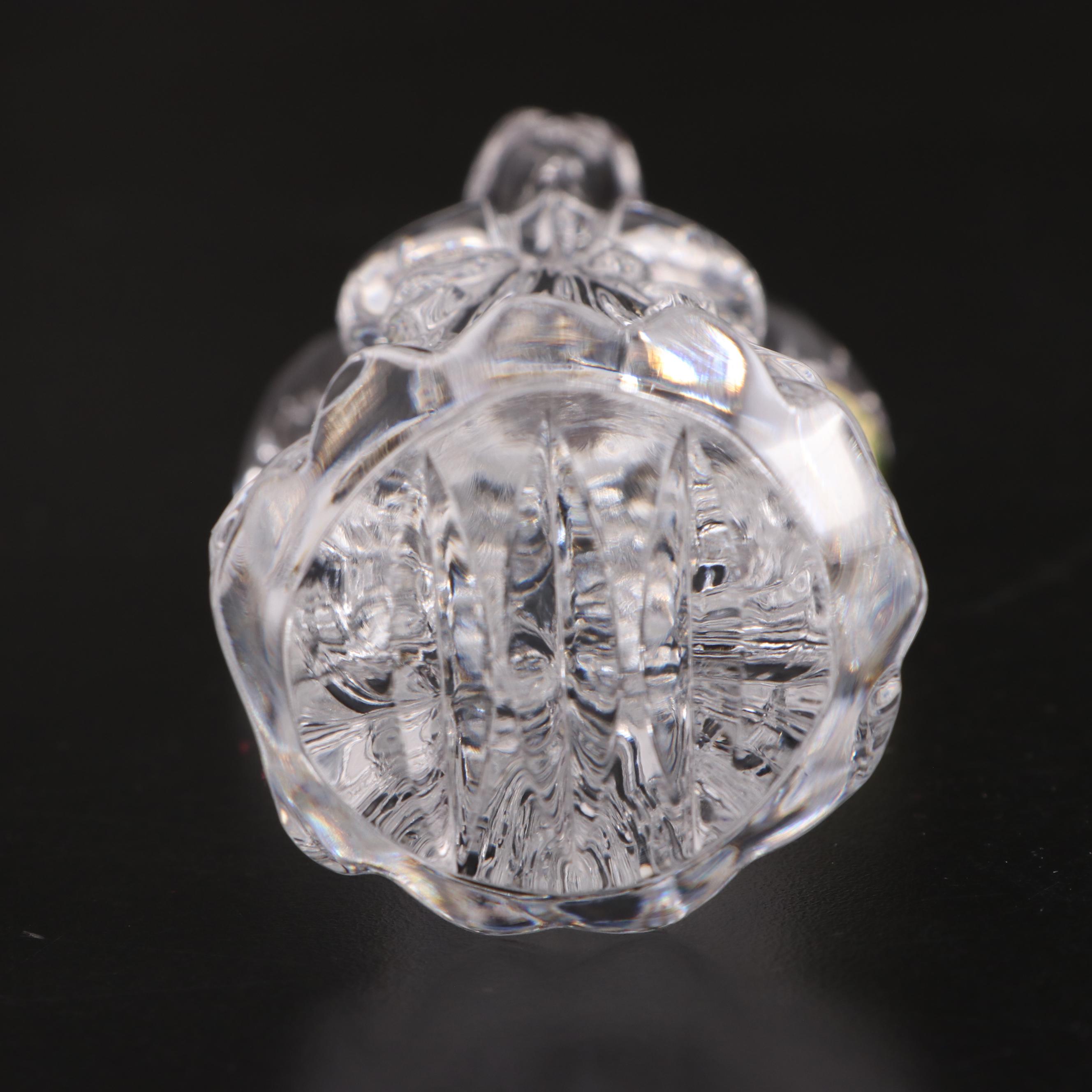 Waterford Crystal Cookie Plate With Christmas Nativity Ornaments