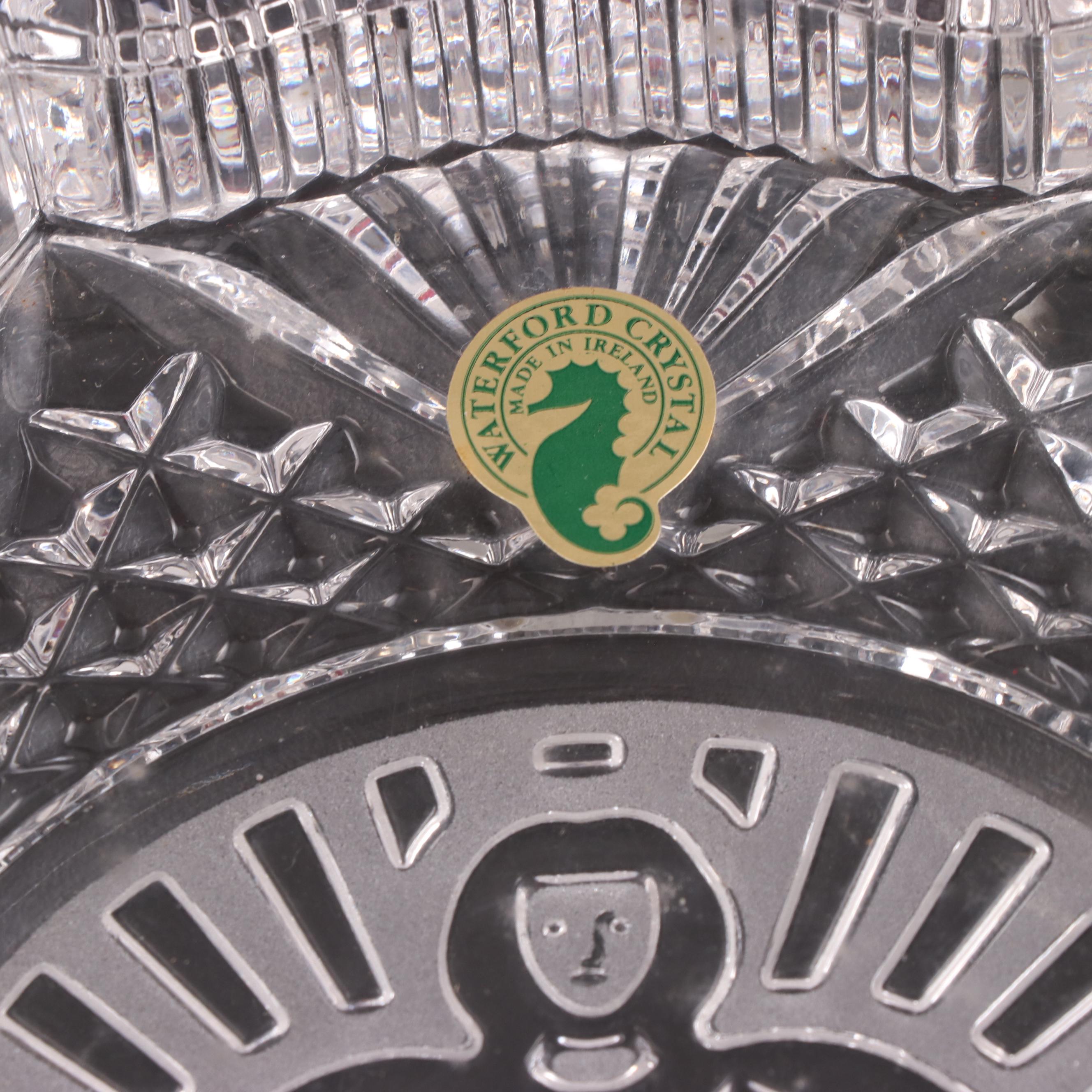 Waterford Crystal Cookie Plate With Christmas Nativity Ornaments