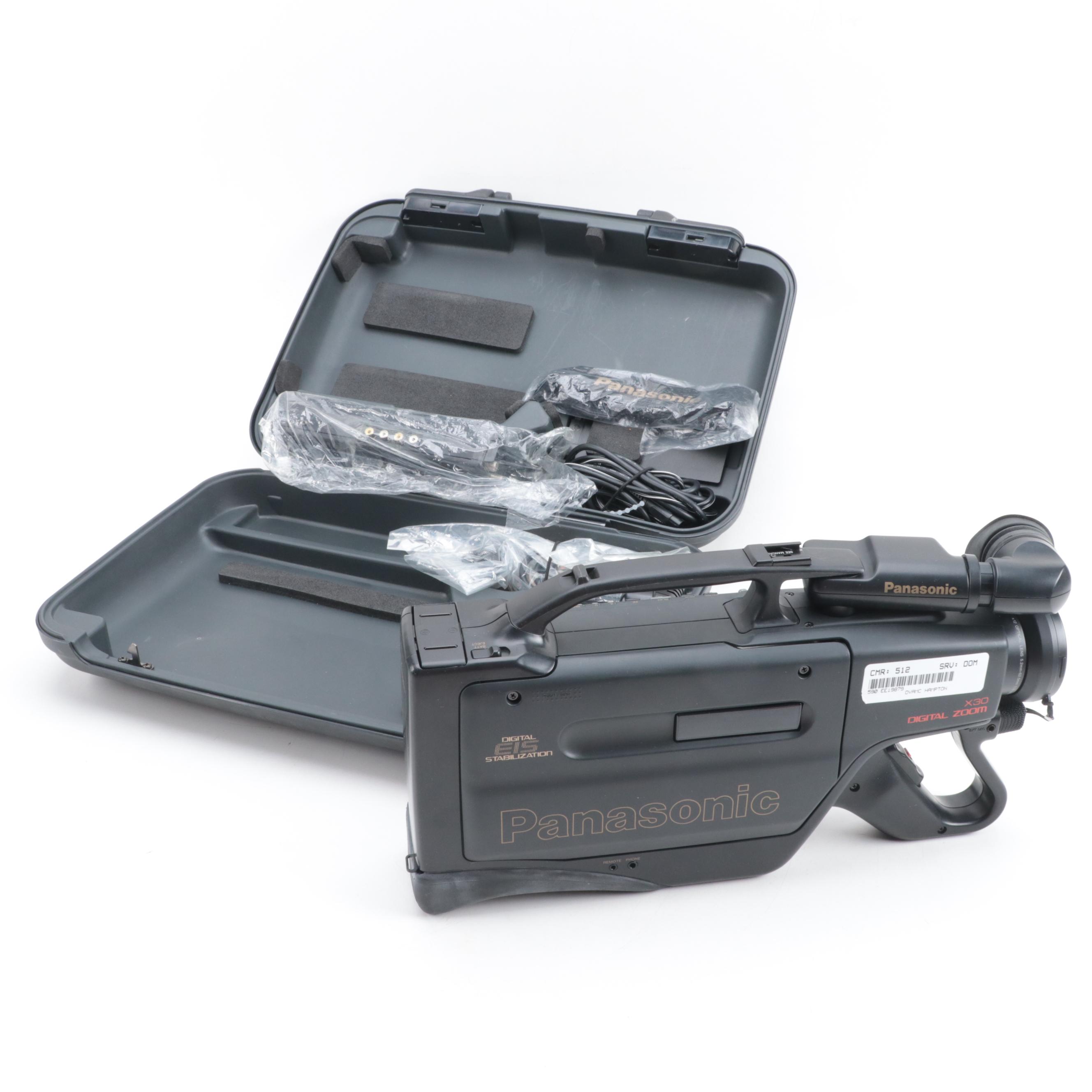 Panasonic OmniMovie VHS Video Camera and Case, 1993