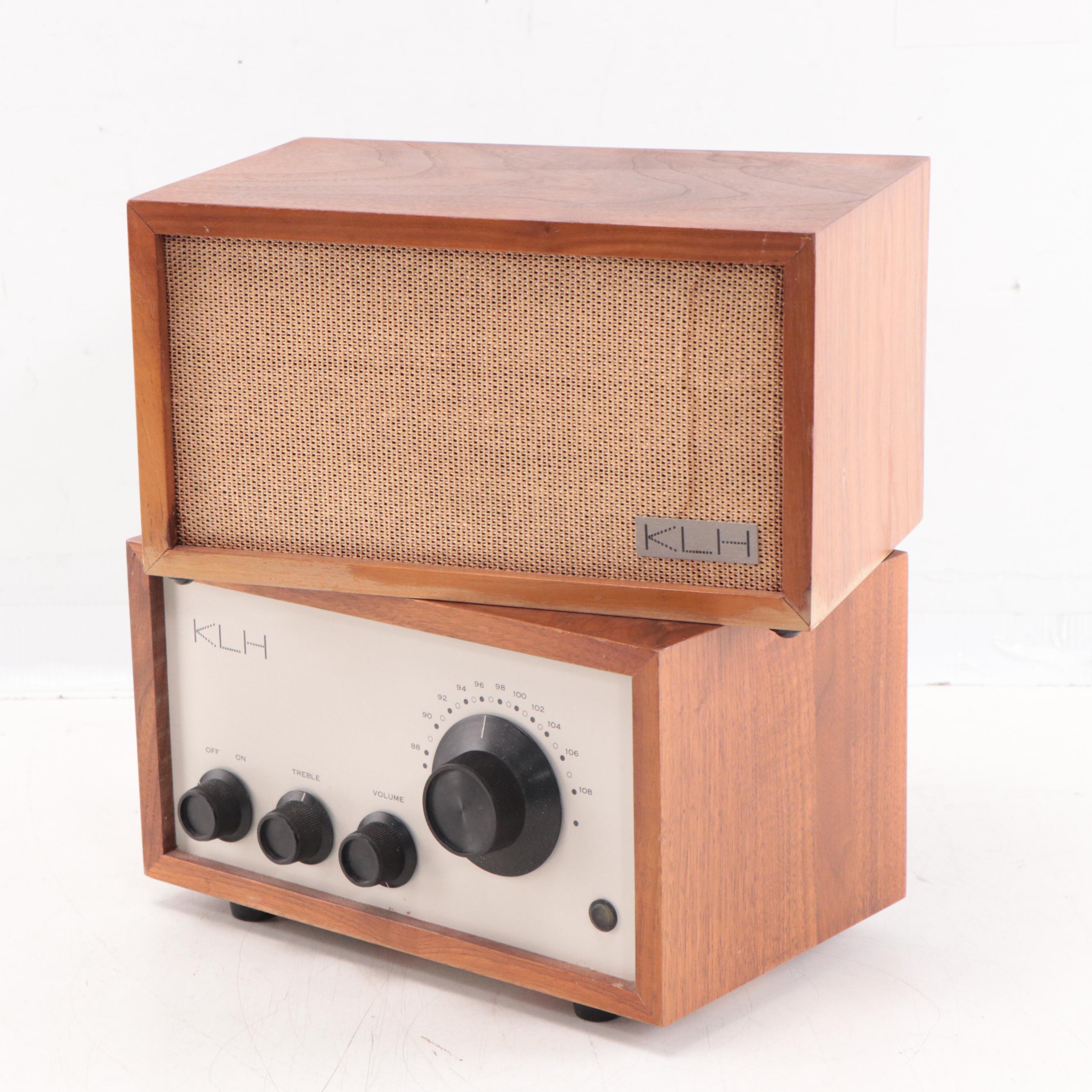 KLH Model Eight FM Tabletop Radio with Loudspeaker, Late 20th Century