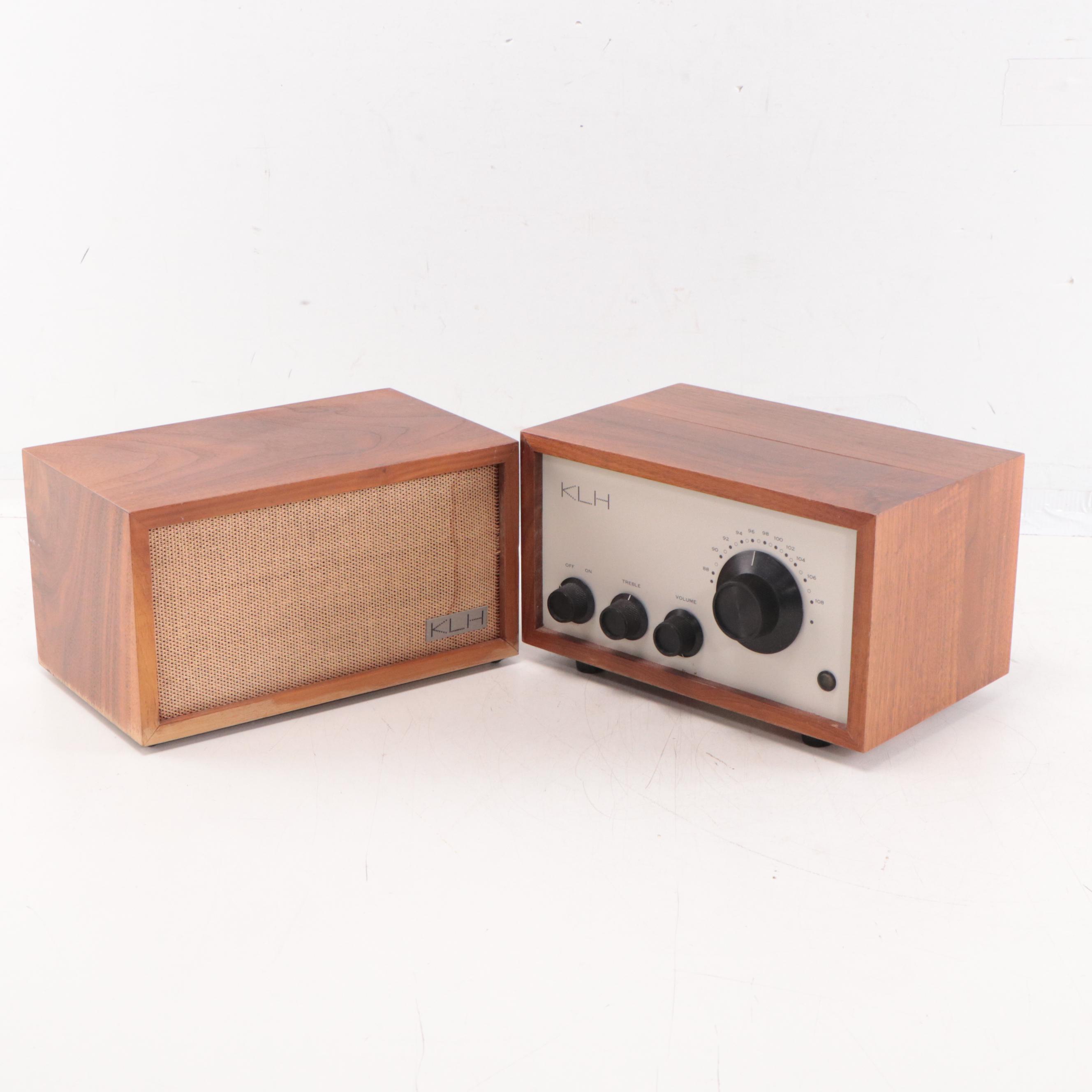 KLH Model Eight FM Tabletop Radio with Loudspeaker, Late 20th Century