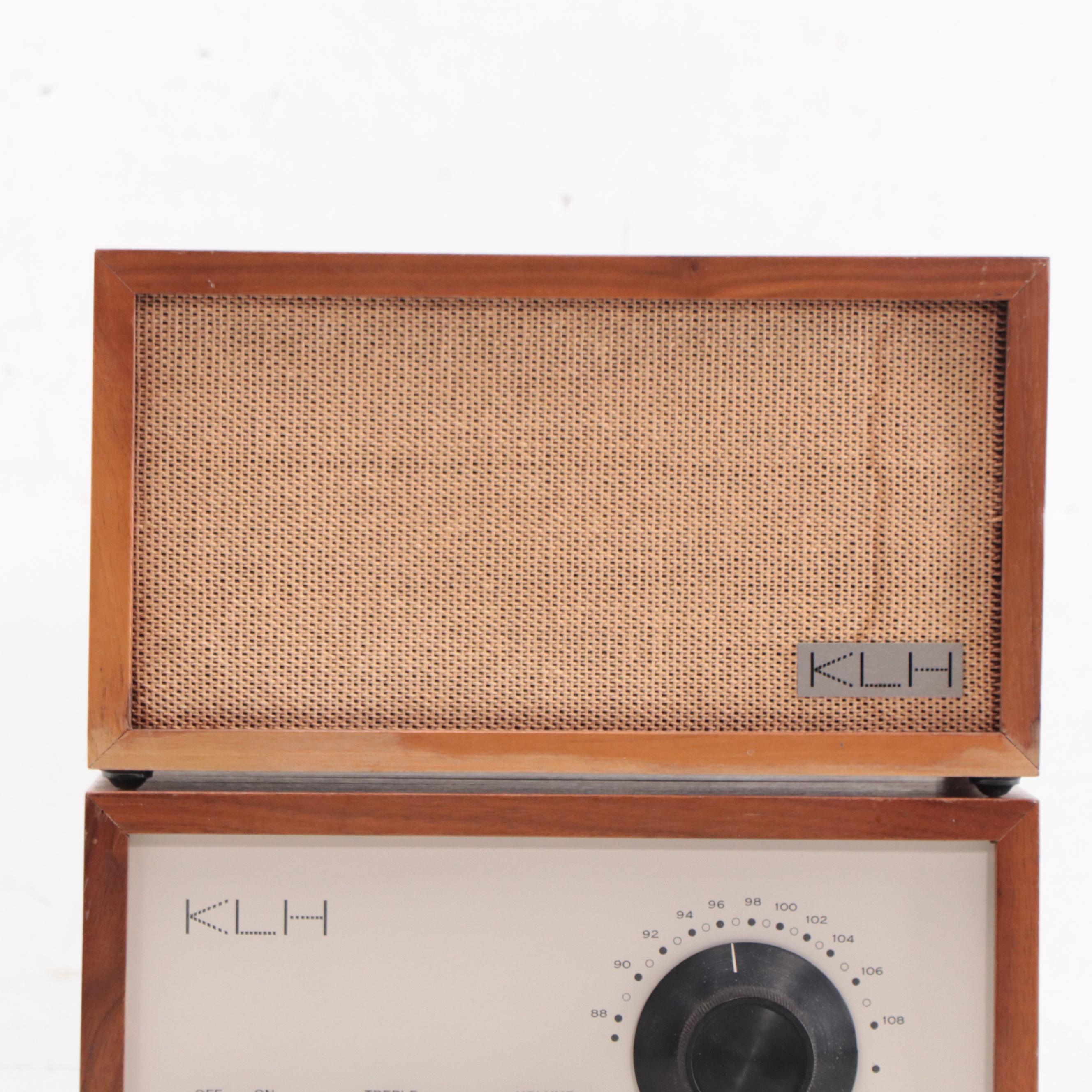 KLH Model Eight FM Tabletop Radio with Loudspeaker, Late 20th Century