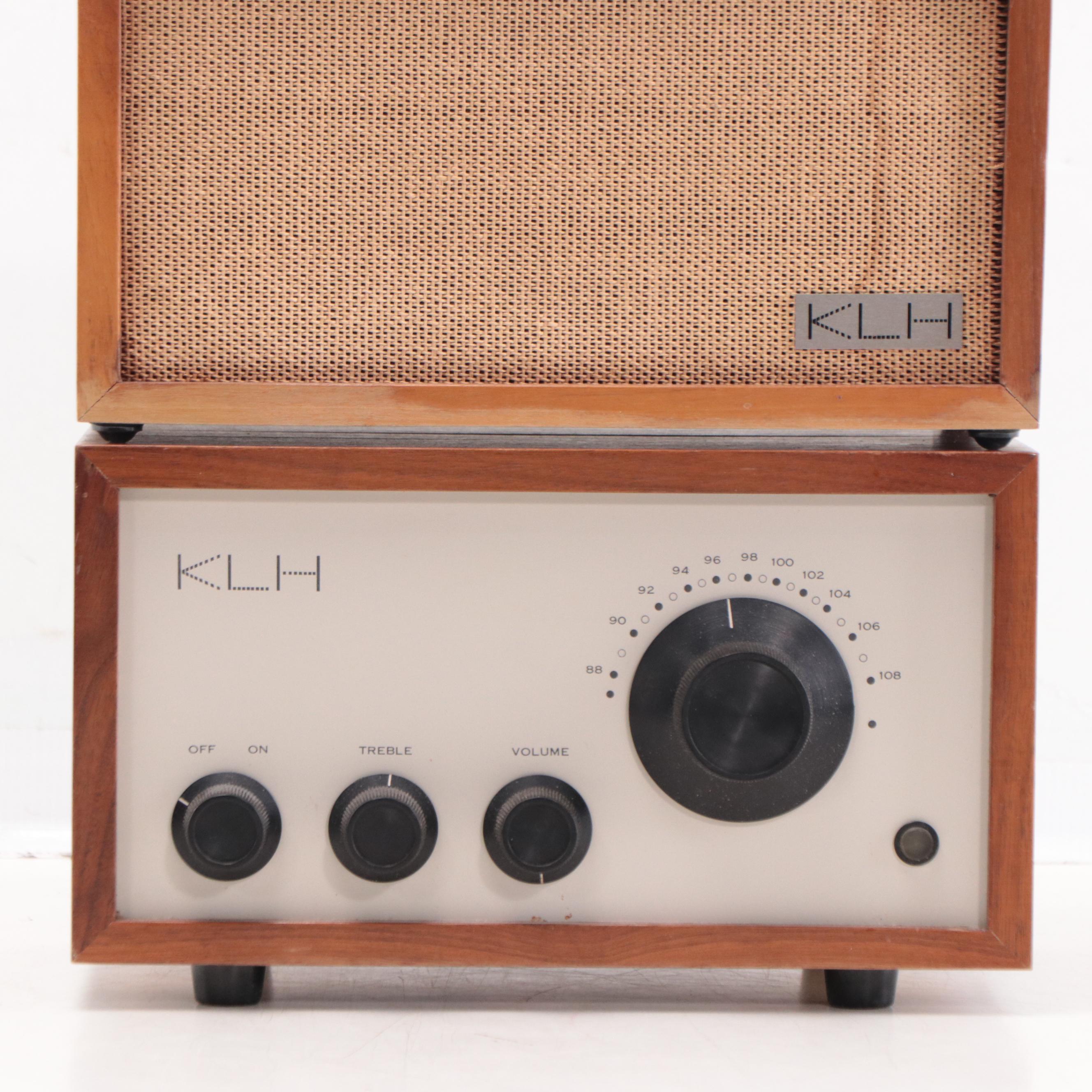 KLH Model Eight FM Tabletop Radio with Loudspeaker, Late 20th Century