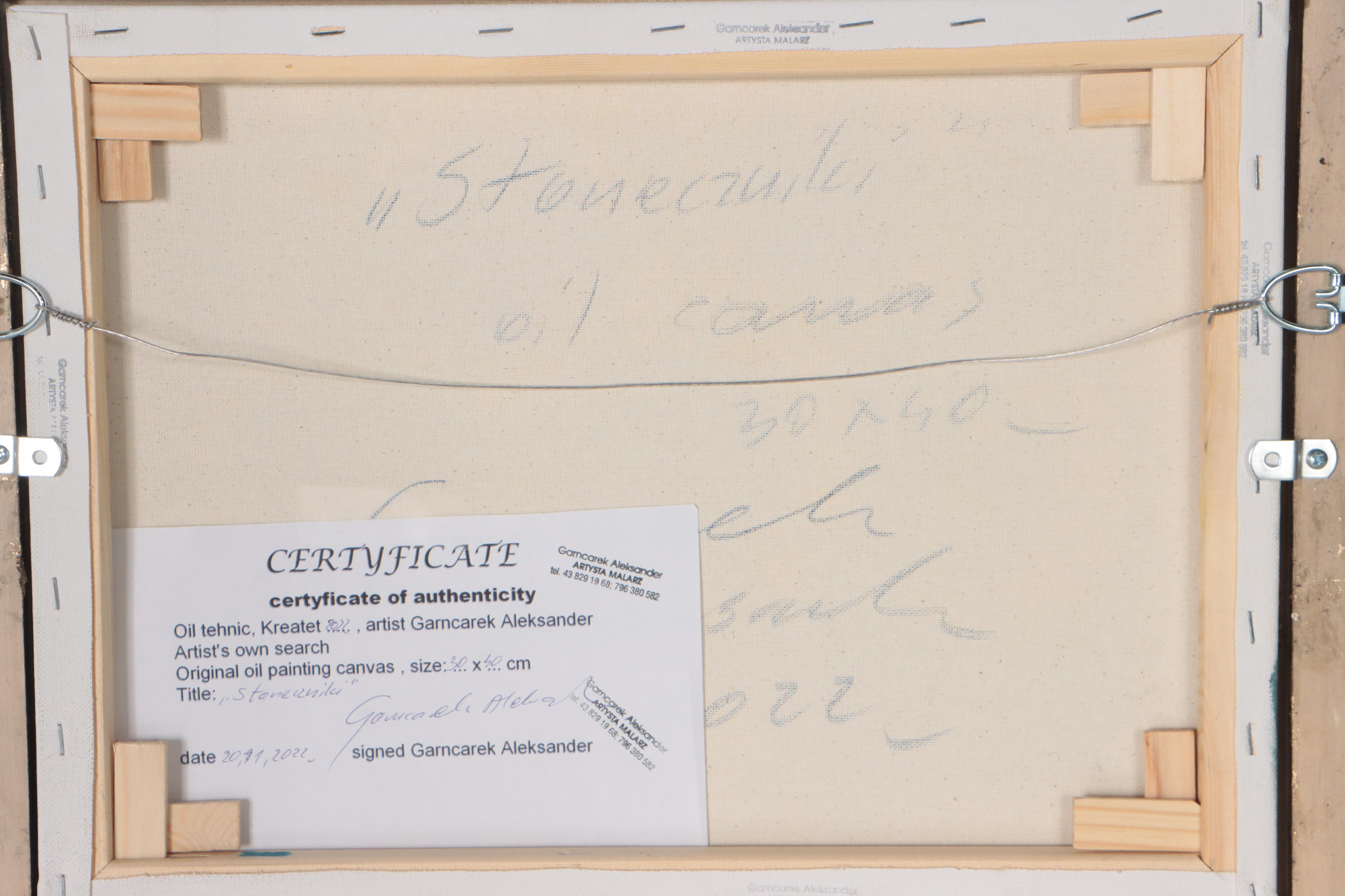 Garncarek Aleksander Oil Painting of Sunflowers "Słoneczniki," 2022