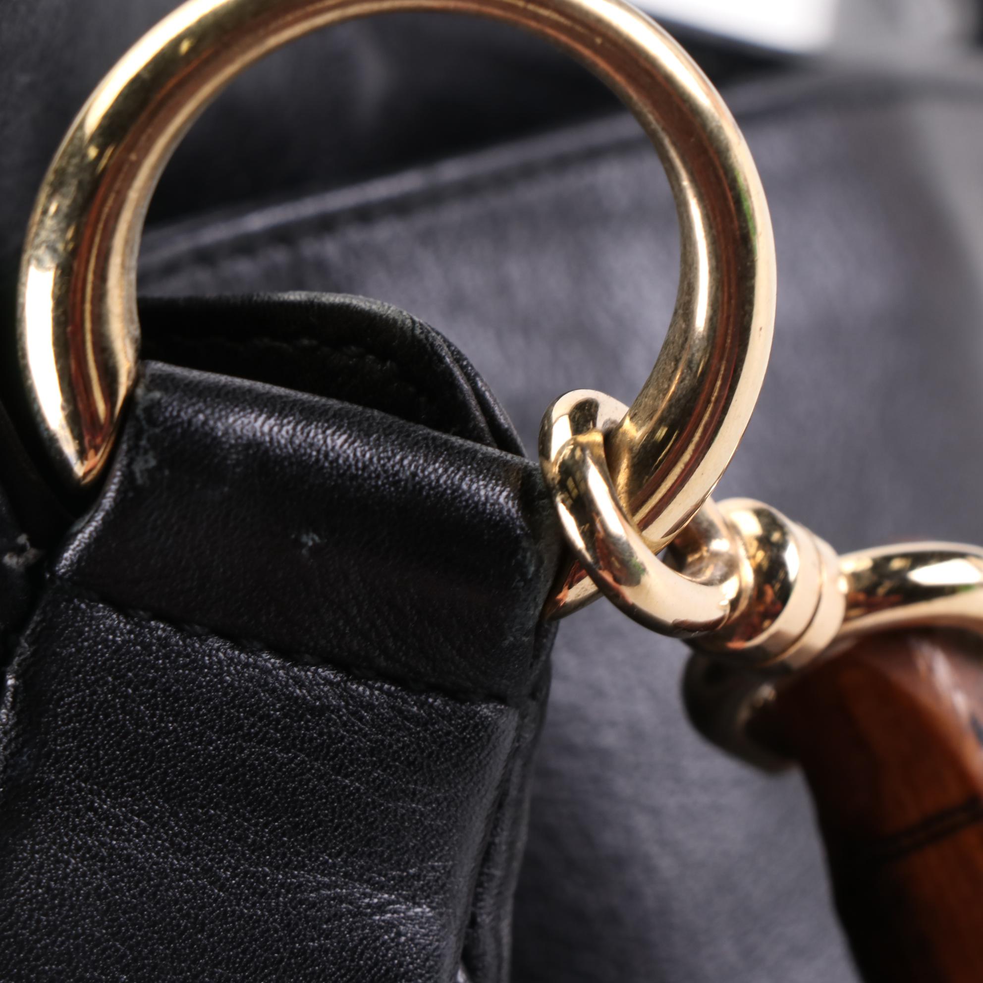 Gucci Bamboo Small Hobo Bag in Leather