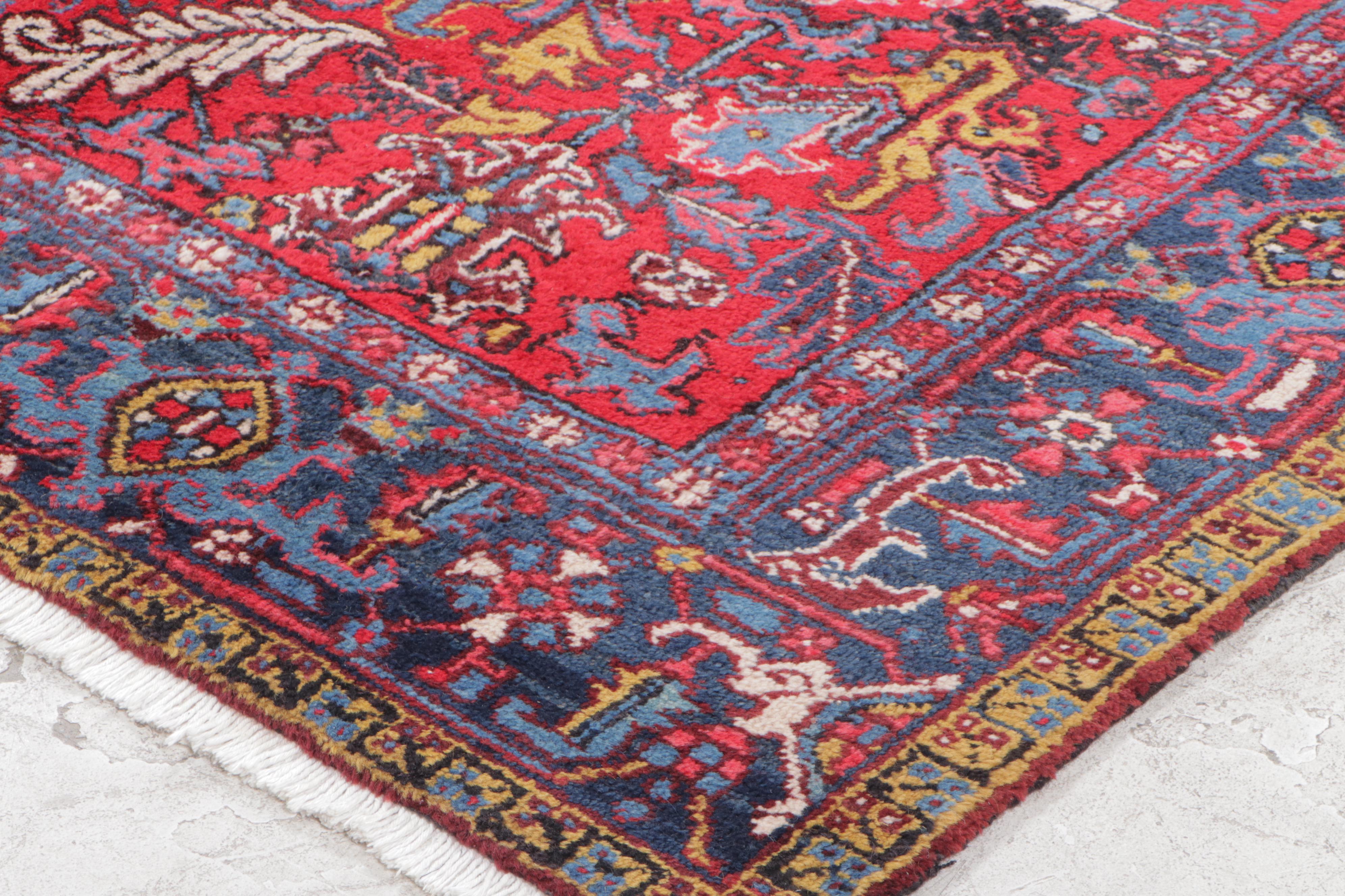 8' x 10'9 Hand-Knotted Persian Heriz Area Rug