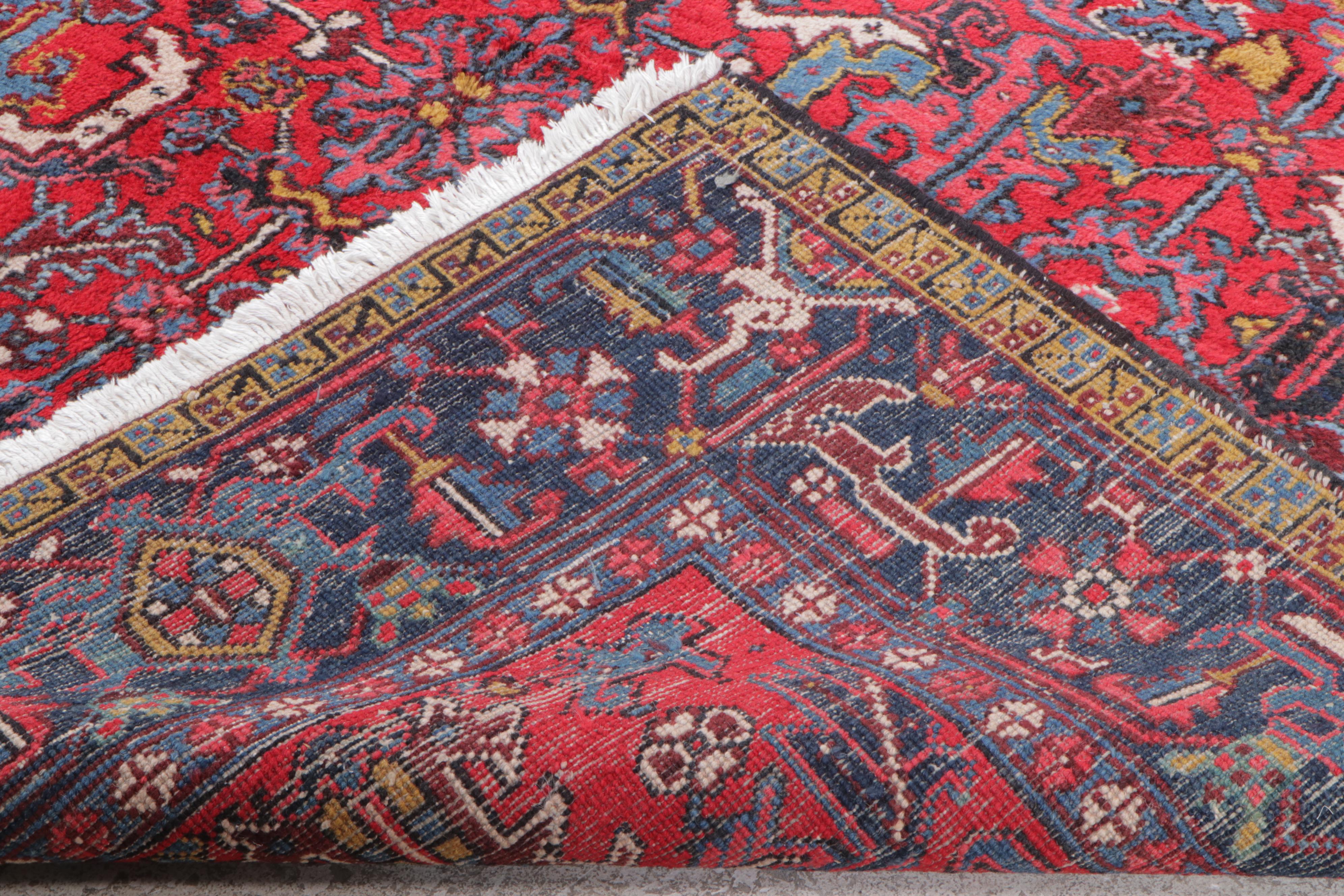 8' x 10'9 Hand-Knotted Persian Heriz Area Rug