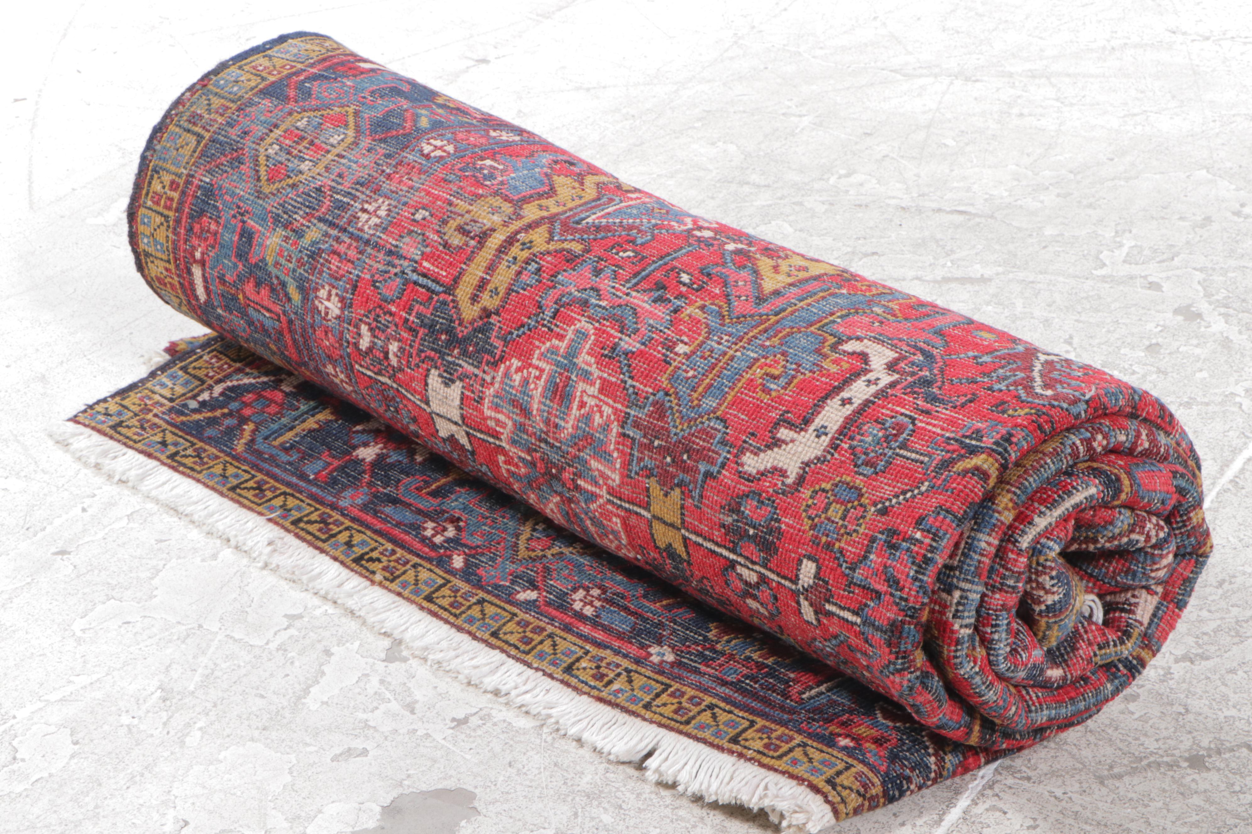 8' x 10'9 Hand-Knotted Persian Heriz Area Rug