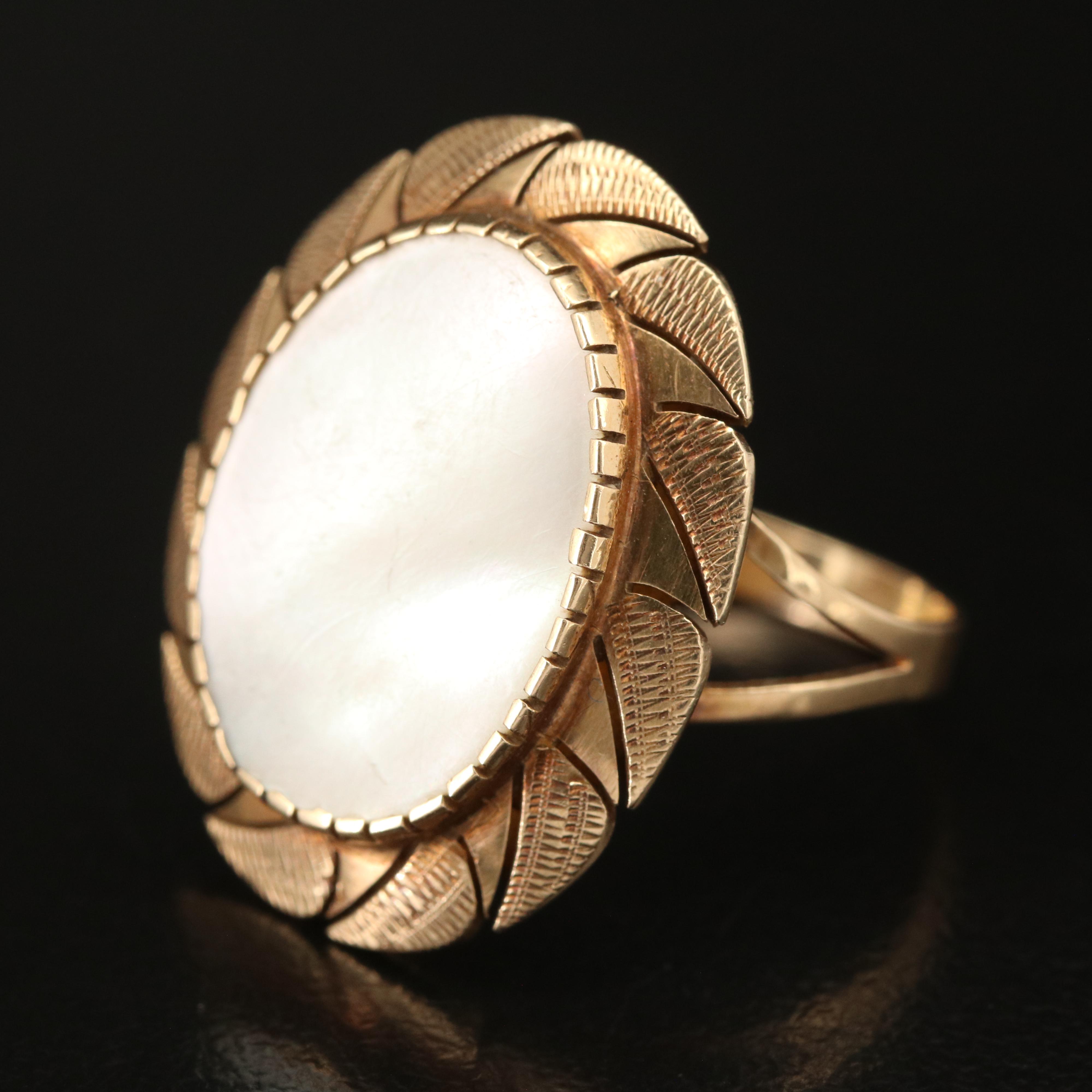 14K Mother-of-Pearl Ring